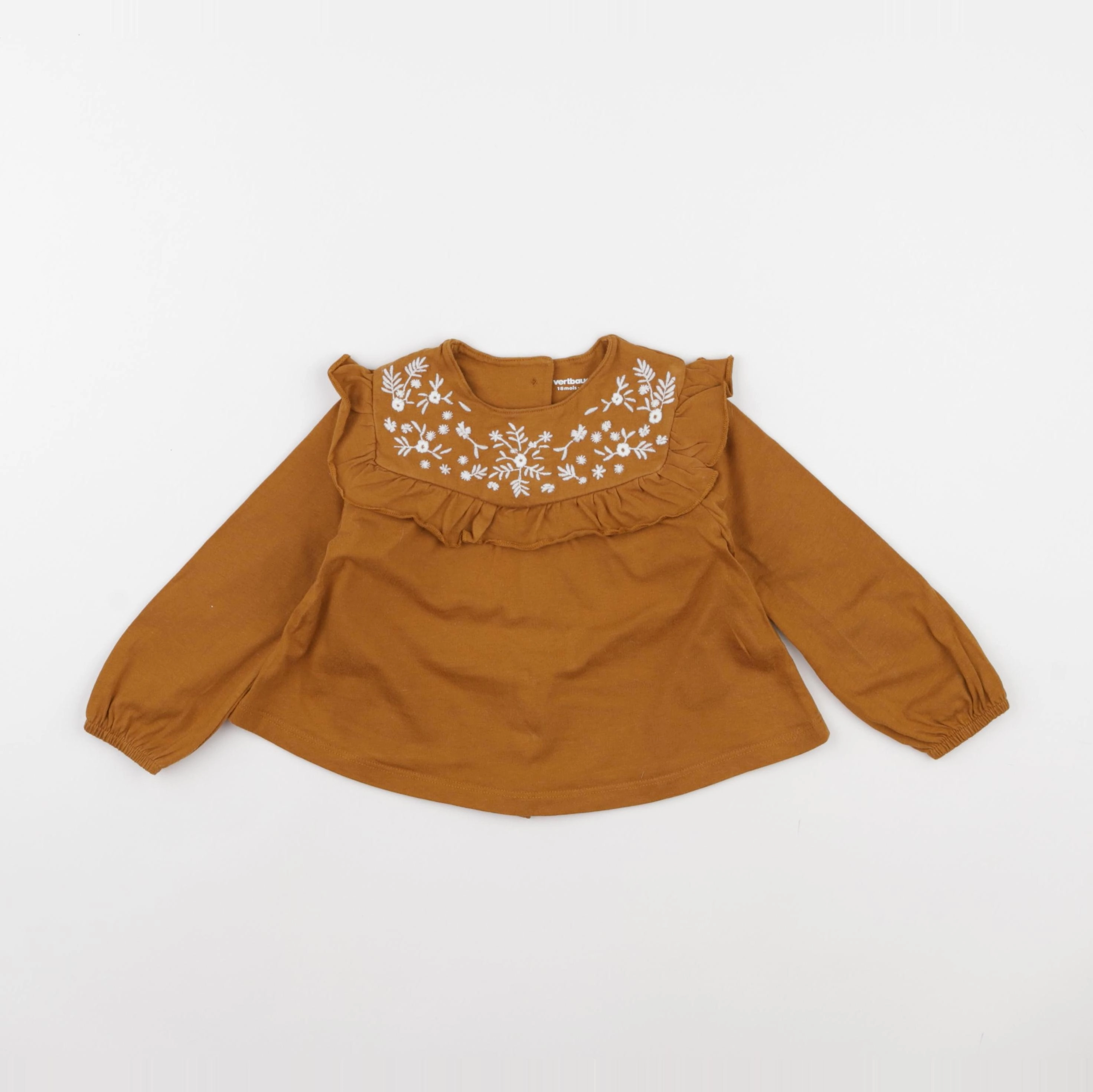 Vertbaudet - tee-shirt marron - 18 mois