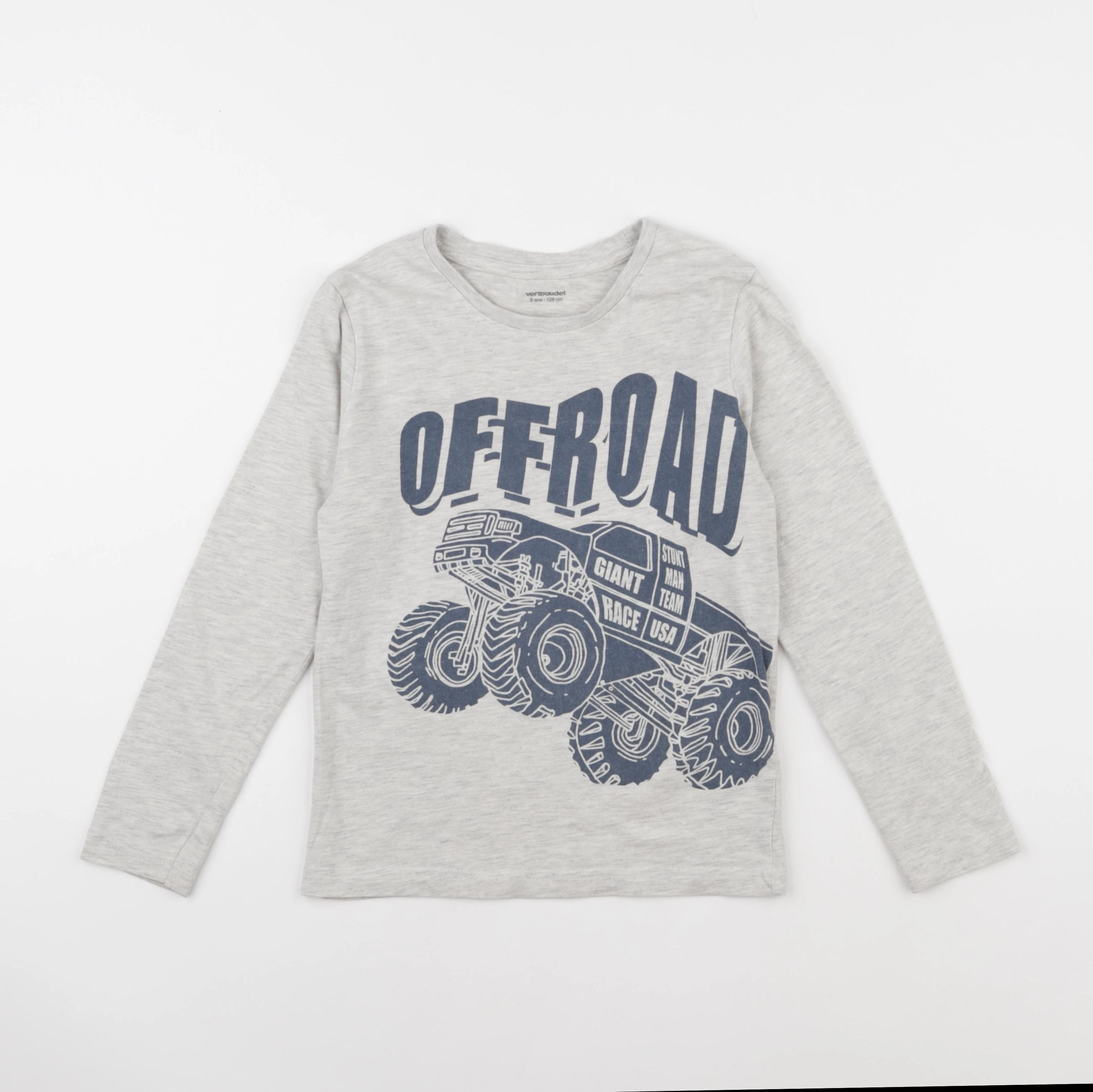 Vertbaudet - tee-shirt gris - 8 ans