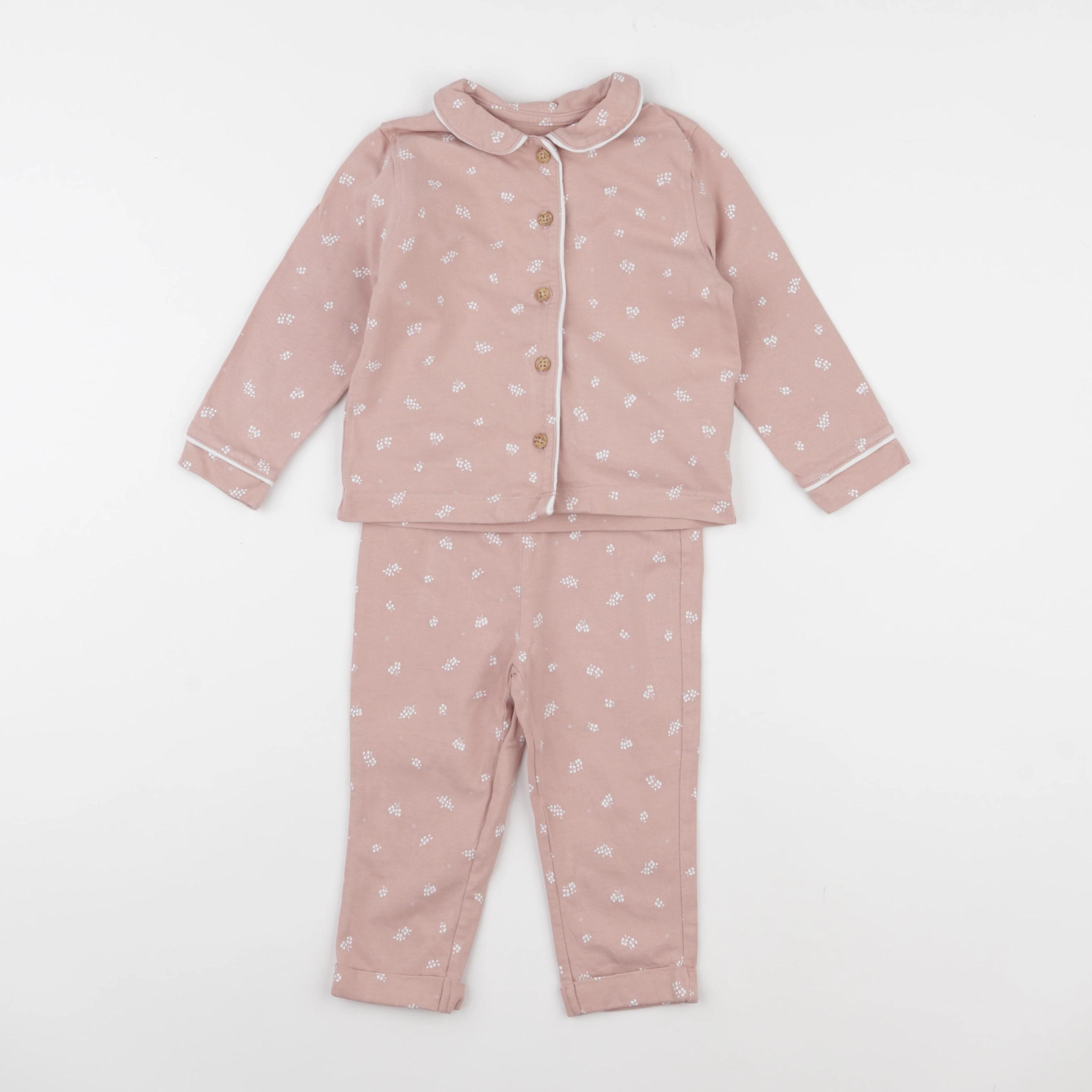 Vertbaudet - pyjama coton rose - 2 ans