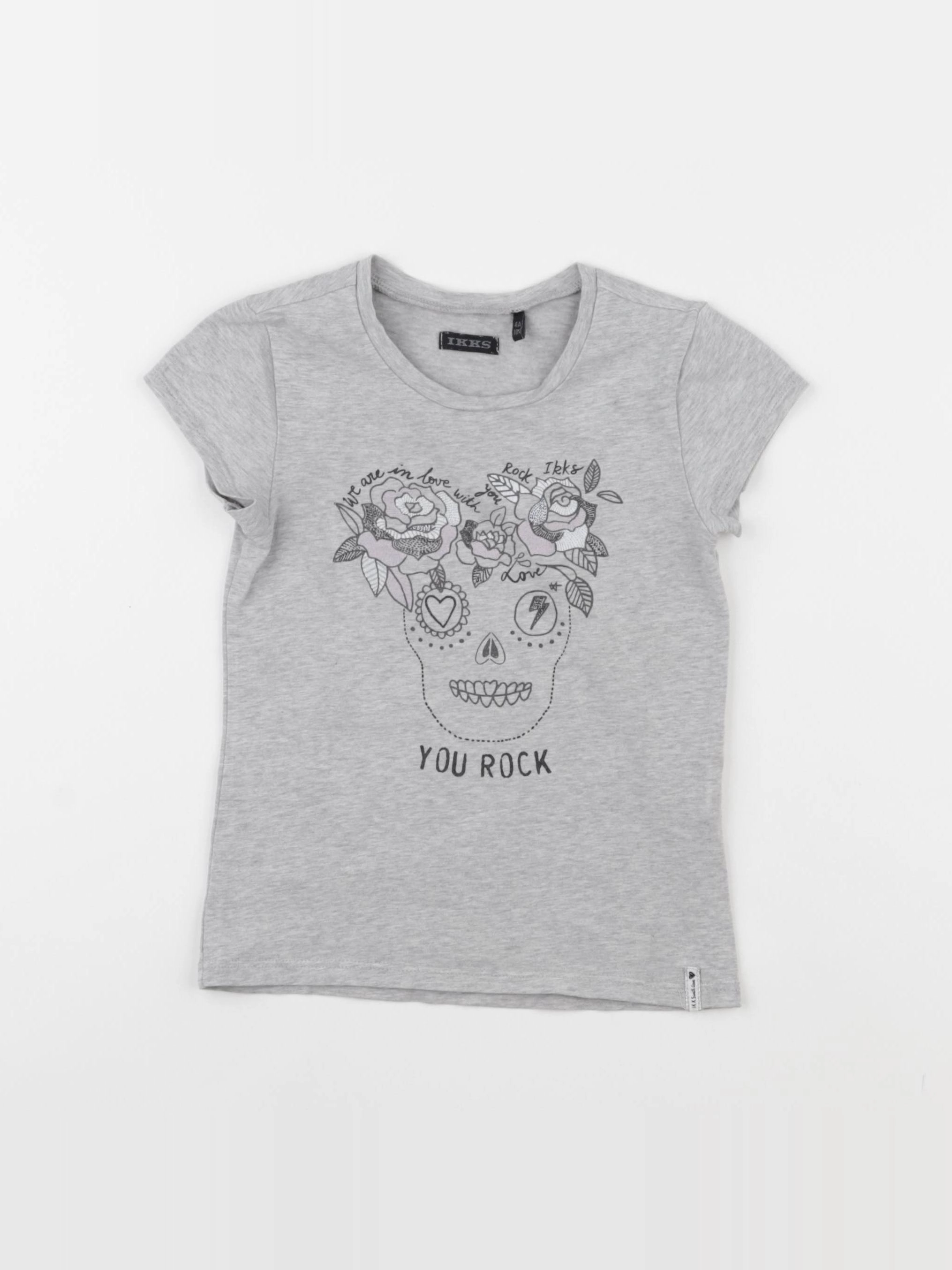 IKKS - tee-shirt gris - 4 ans