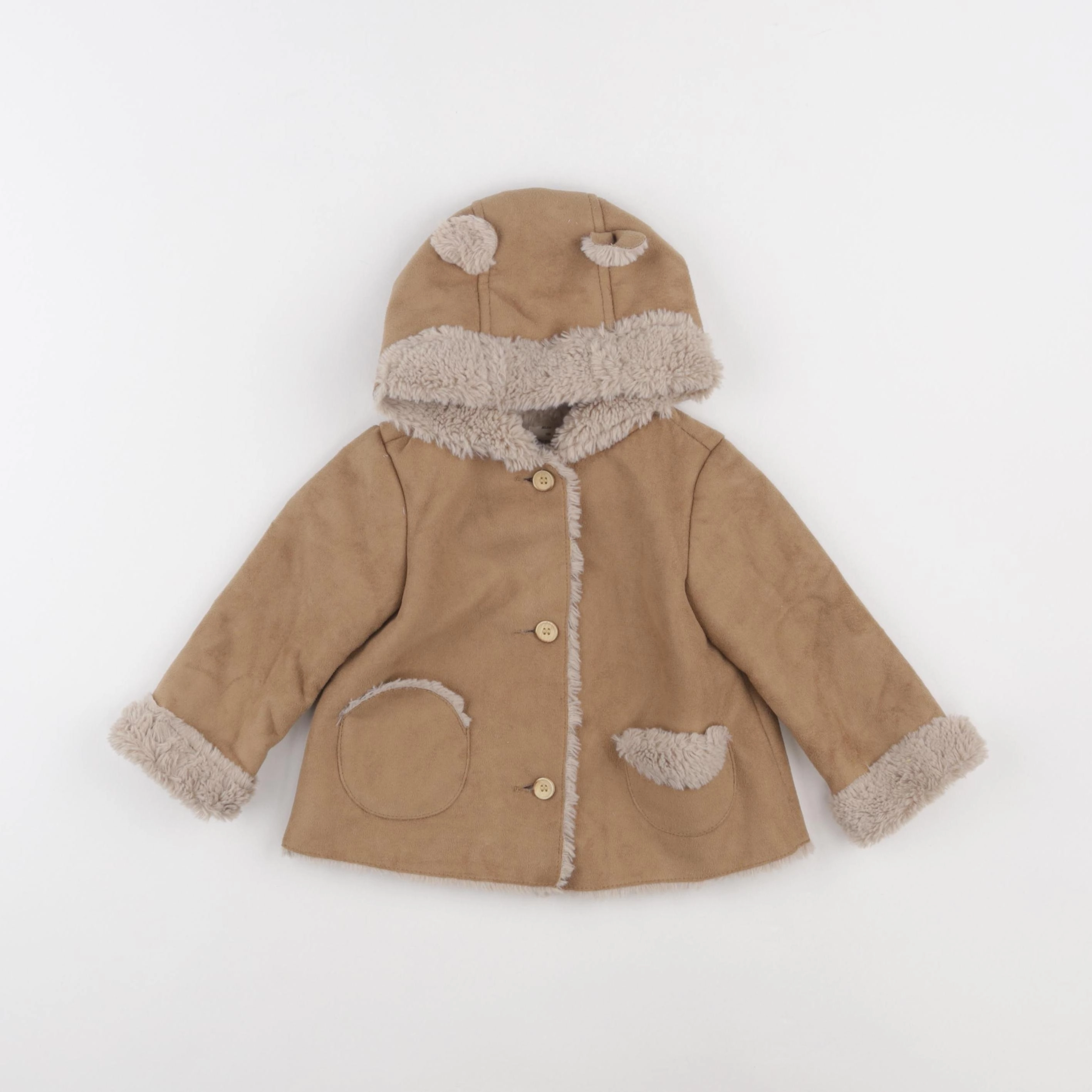 Zara - manteau marron - 6/9 mois