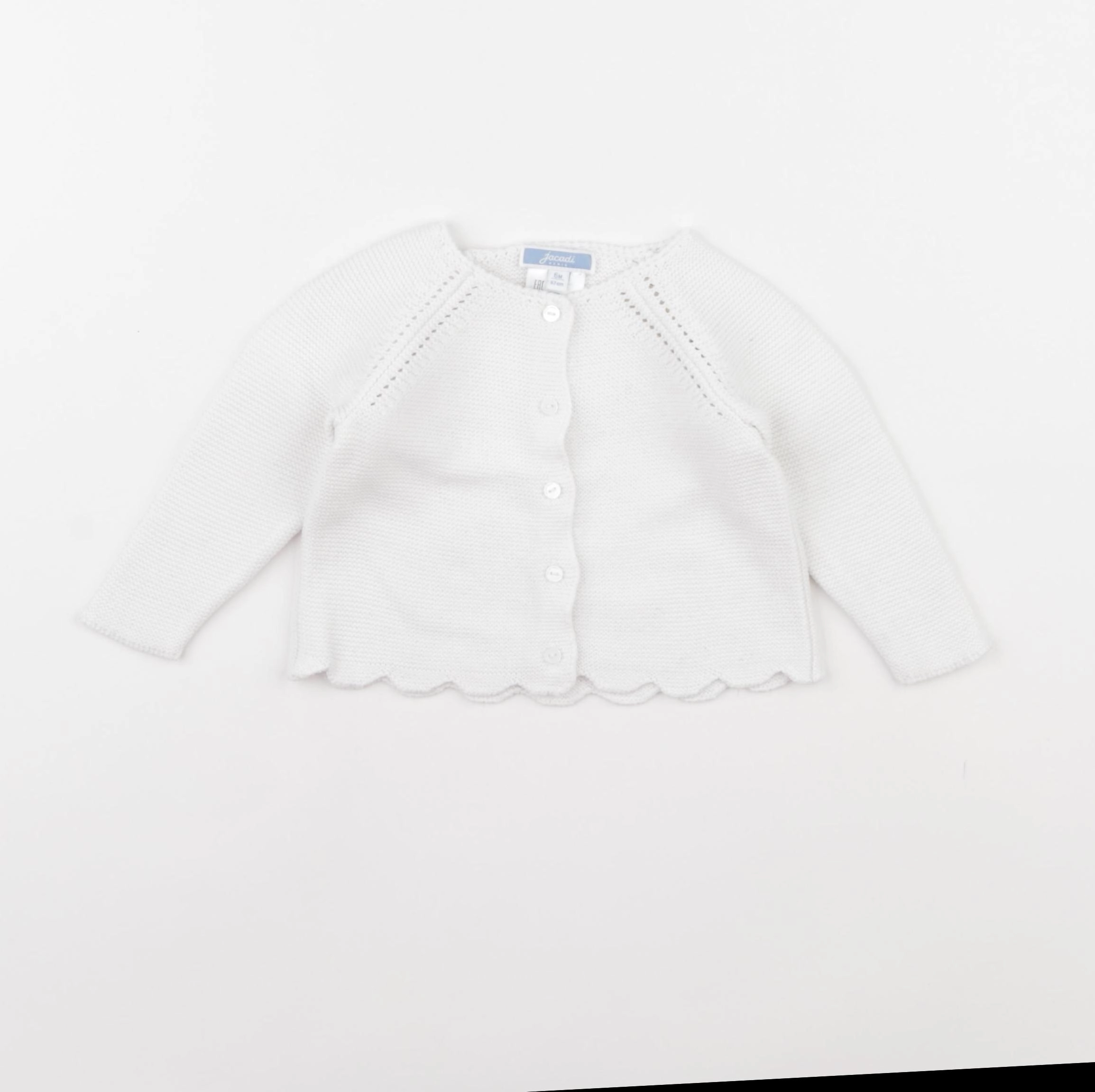Jacadi - gilet blanc - 6 mois