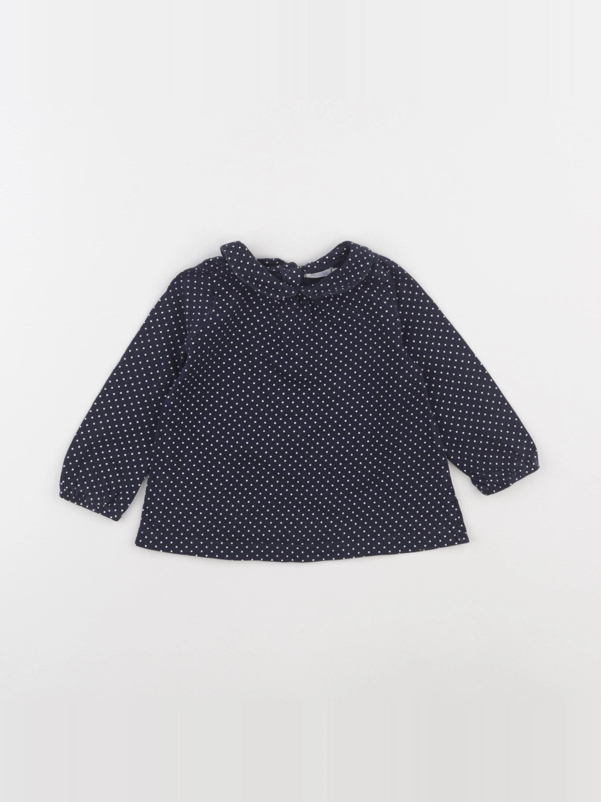 Boutchou - tee-shirt bleu - 12 mois
