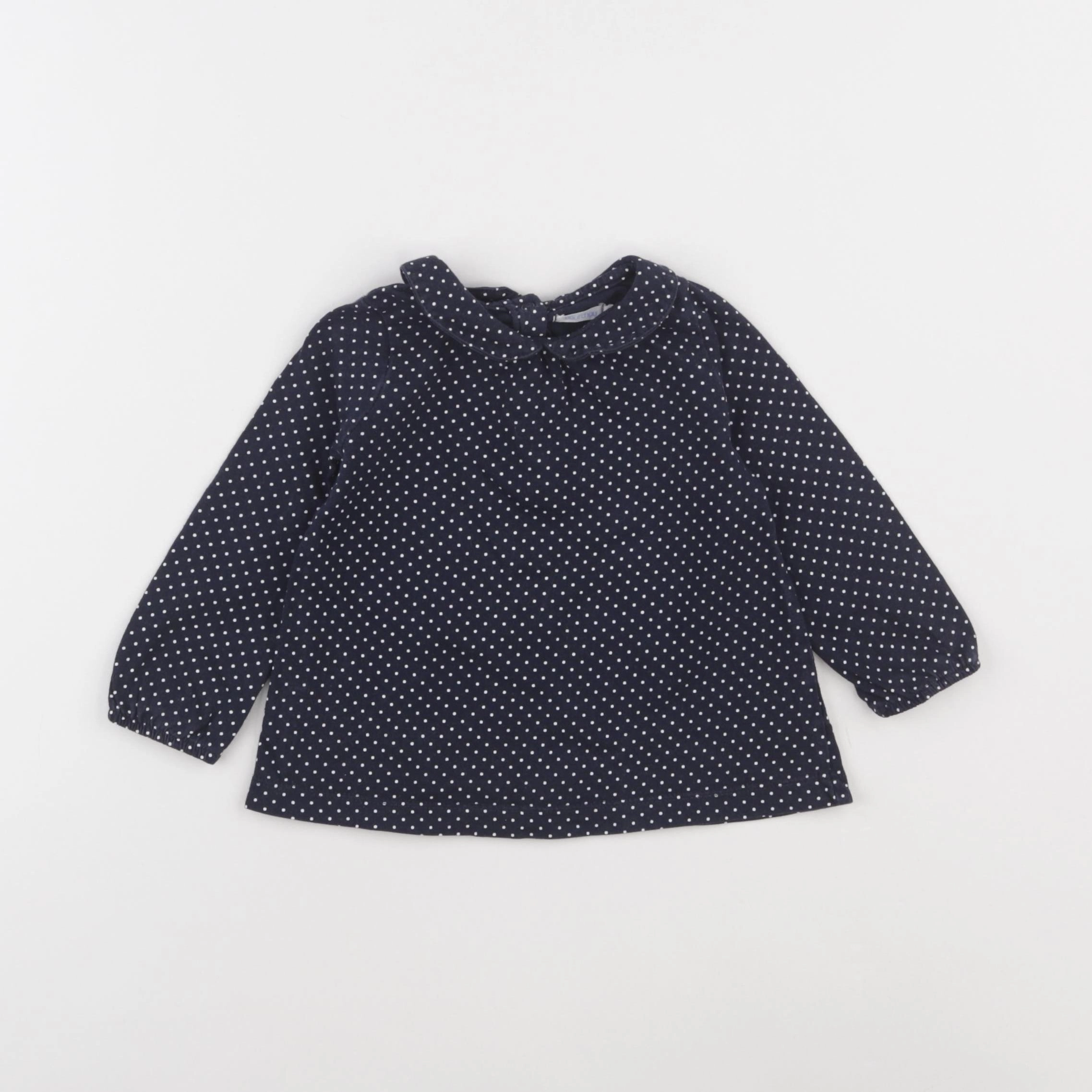 Boutchou - tee-shirt bleu - 12 mois
