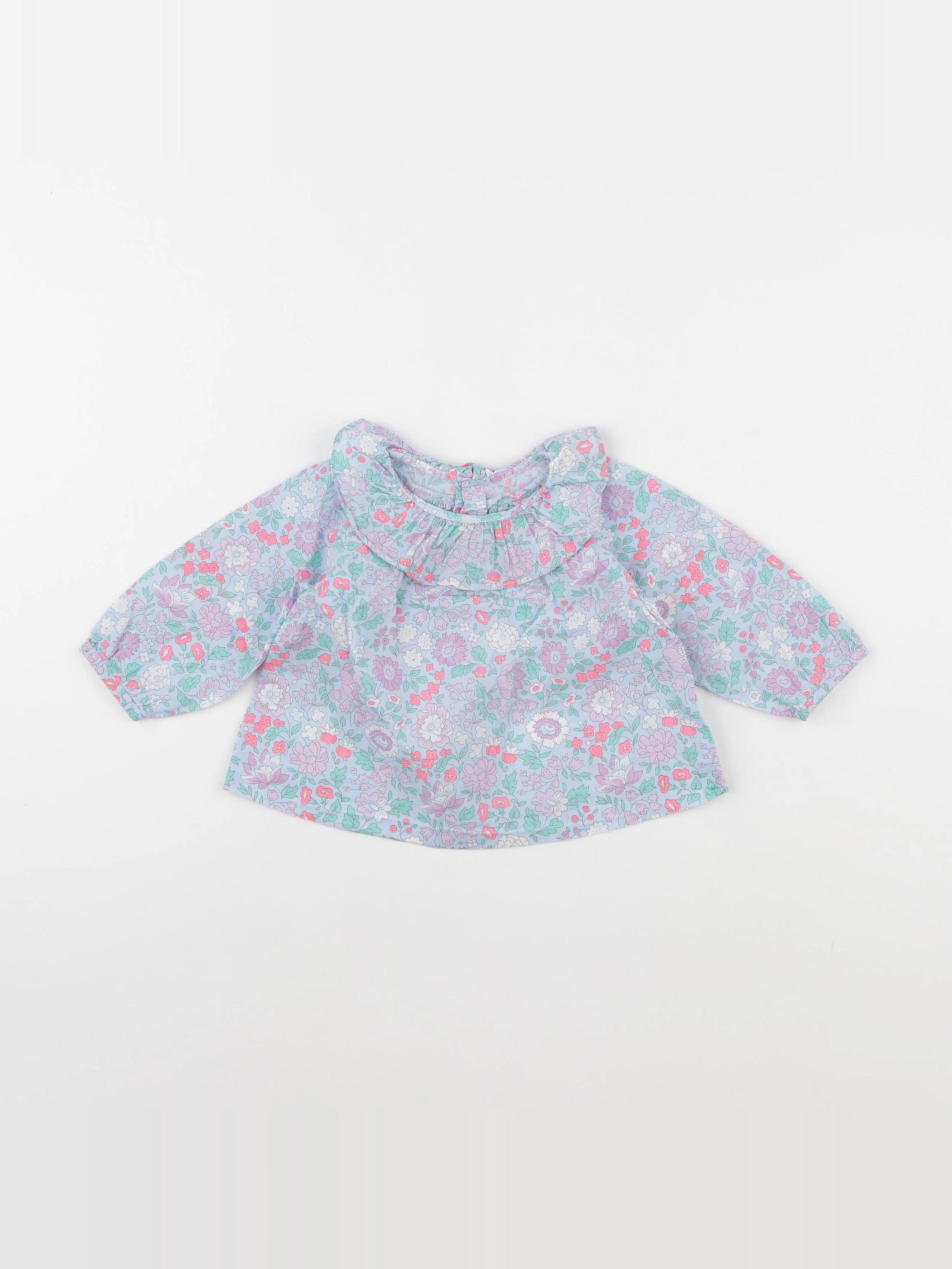 Jacadi - blouse liberty bleu - 6 mois