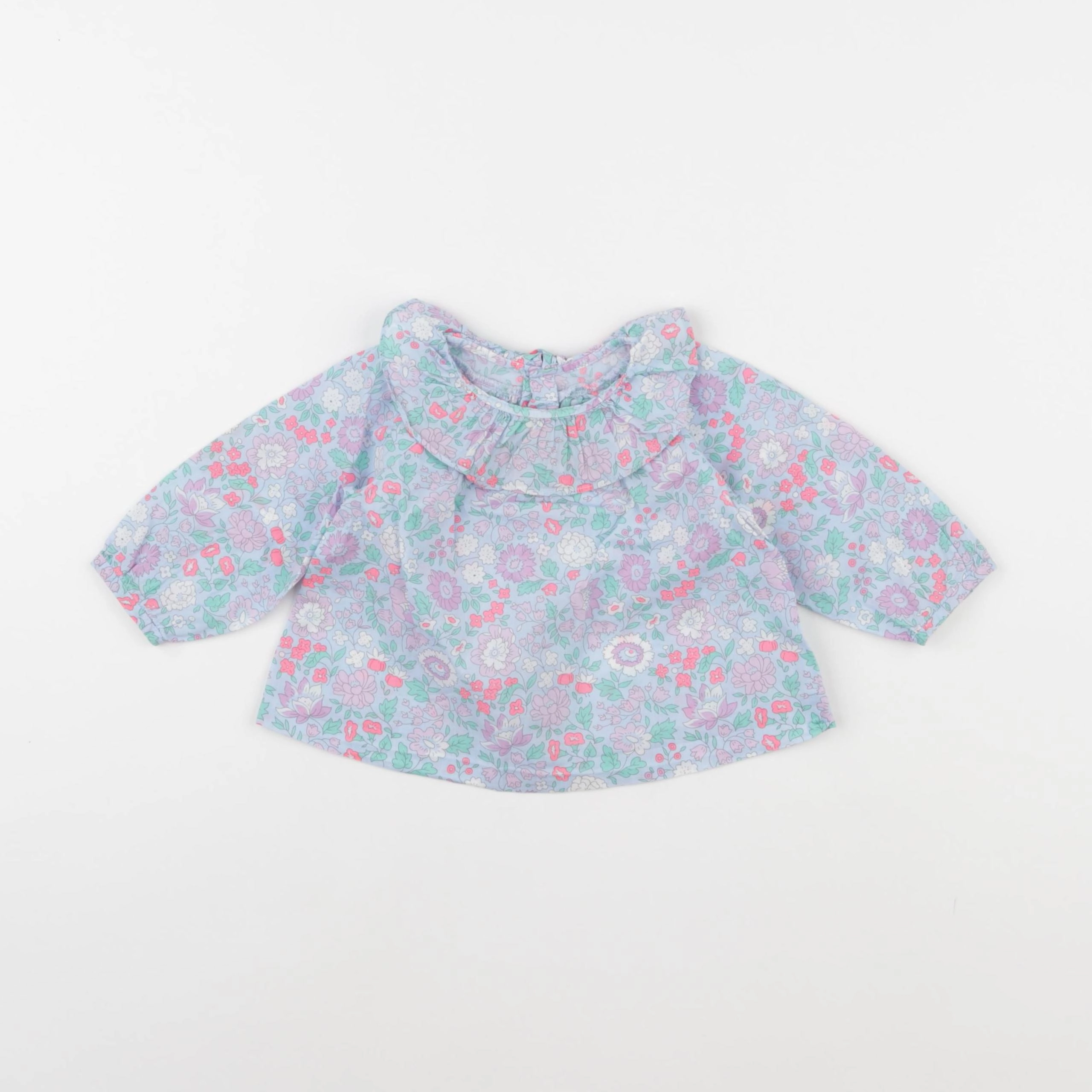 Jacadi - blouse liberty bleu - 6 mois