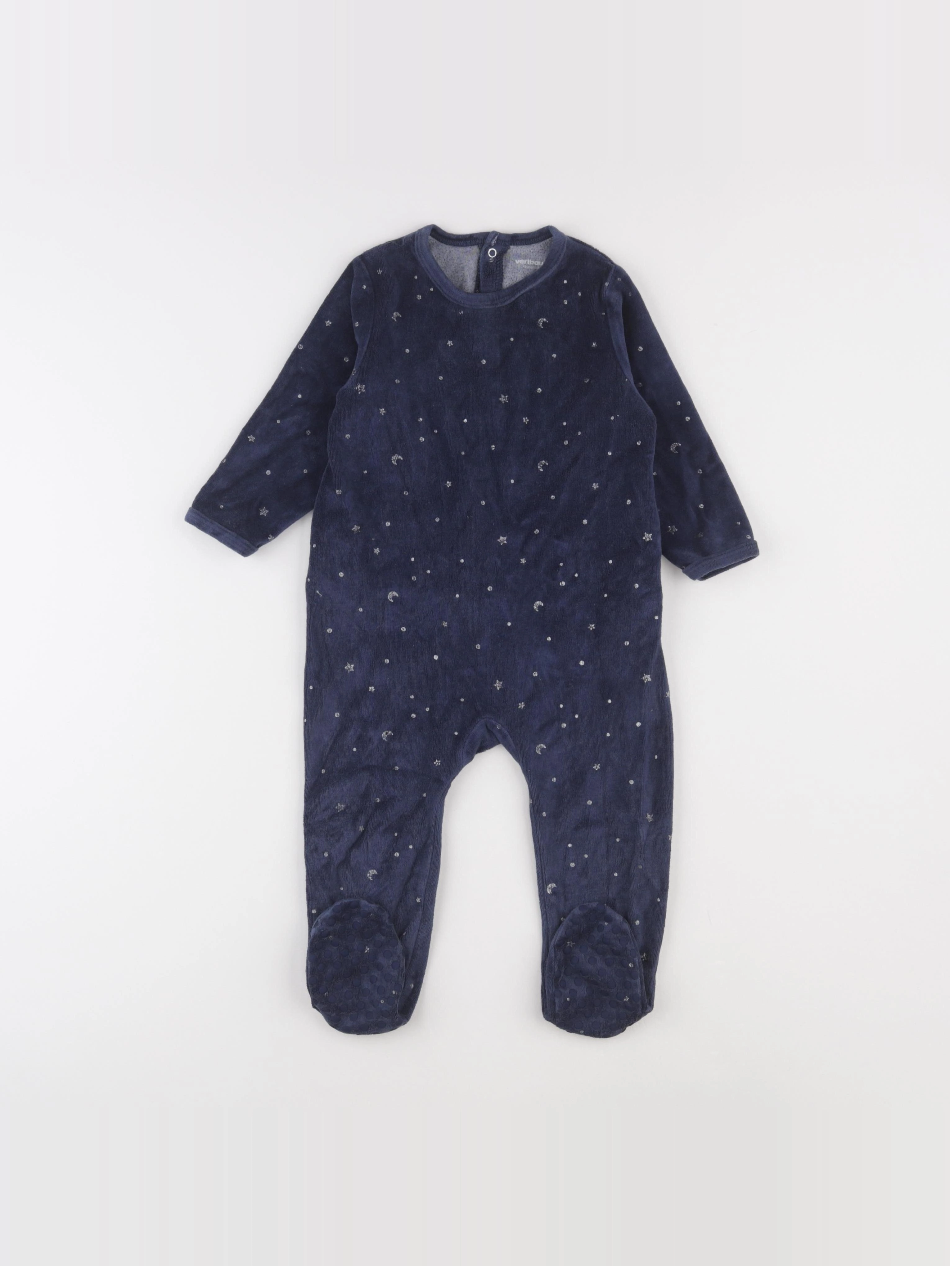Vertbaudet - pyjama velours bleu - 18 mois