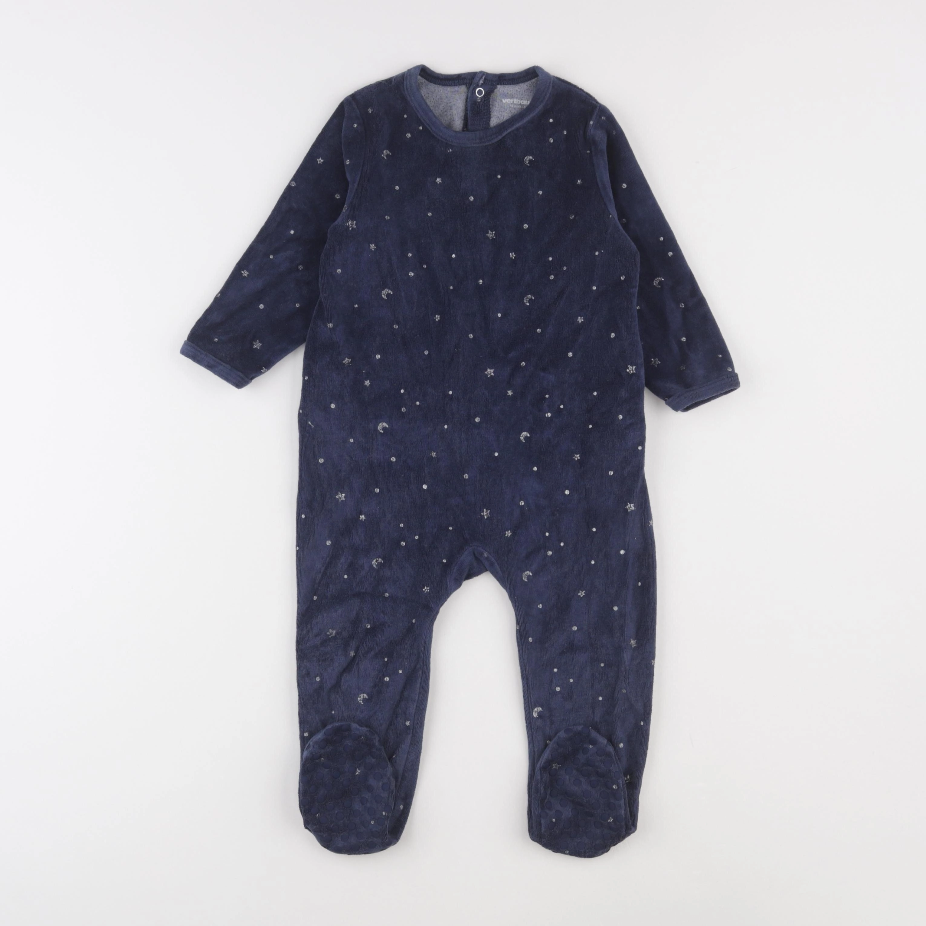 Vertbaudet - pyjama velours bleu - 18 mois