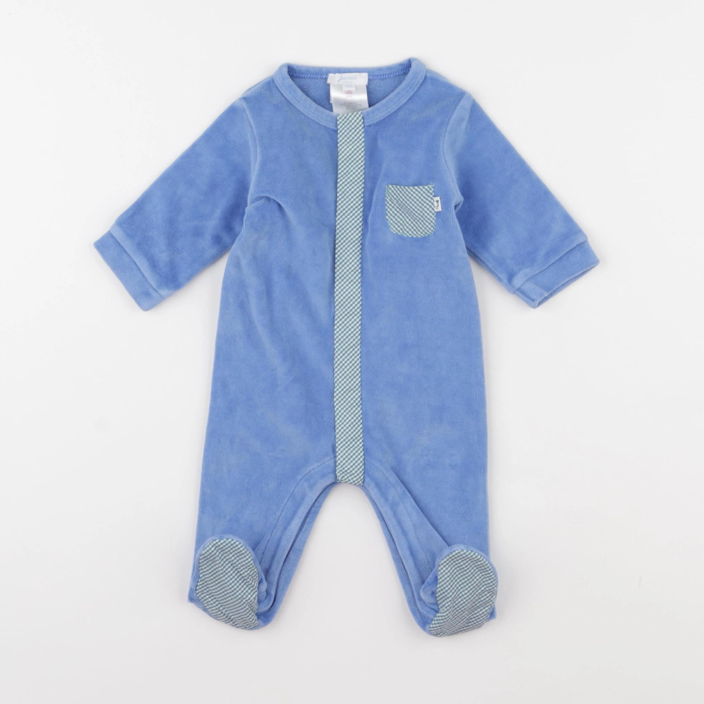Jacadi - pyjama velours bleu - 3 mois