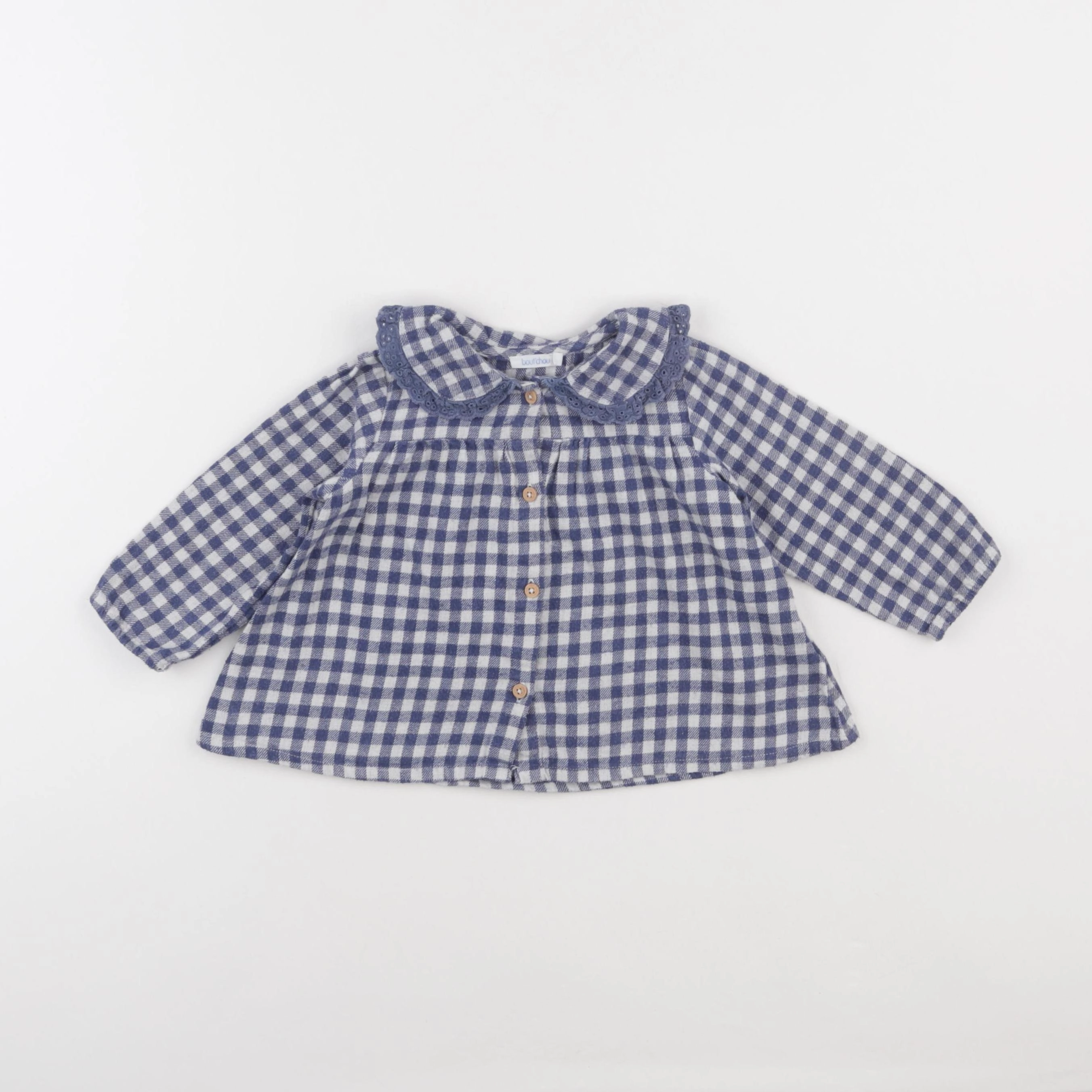 Boutchou - blouse bleu - 9 mois