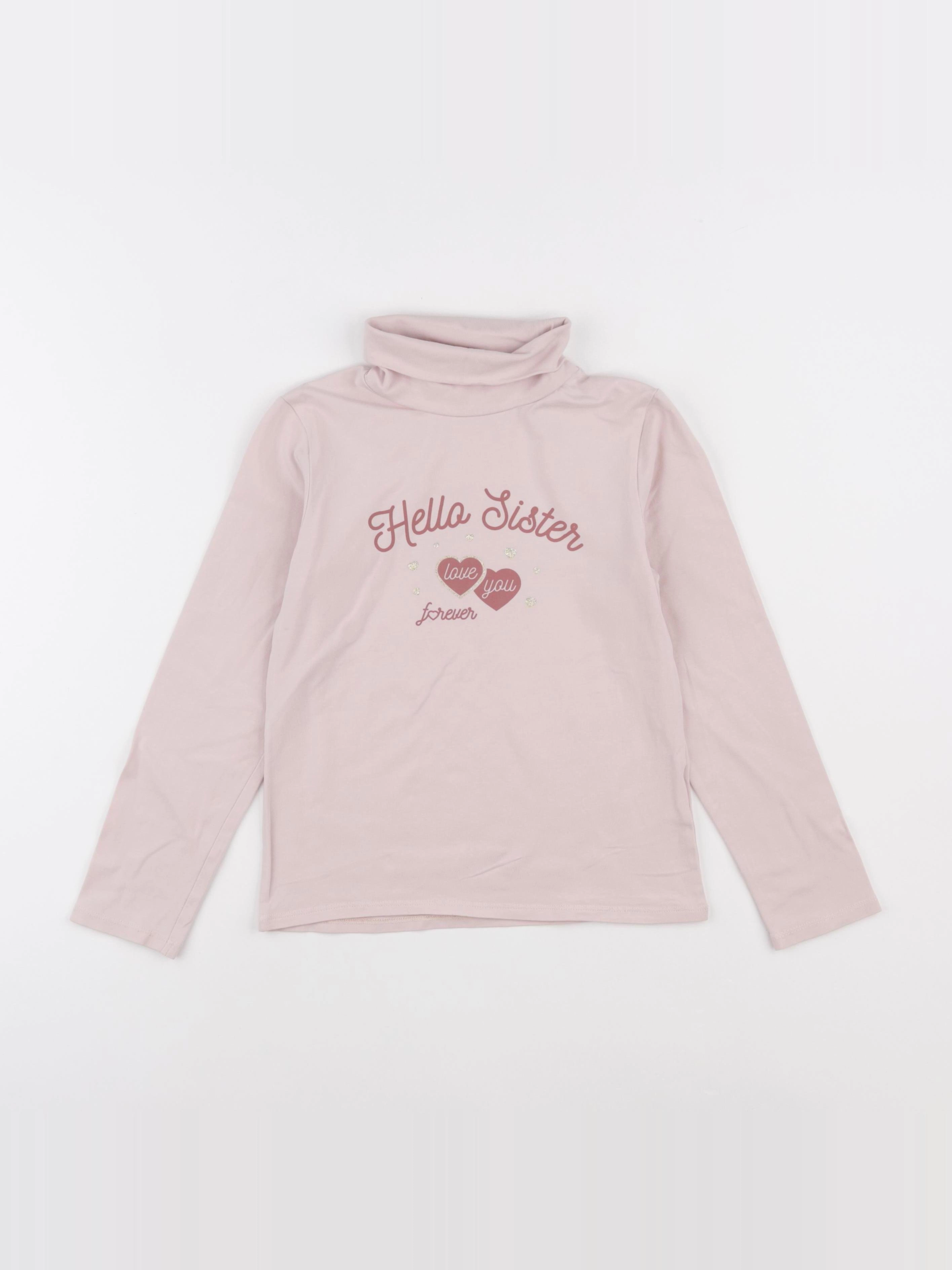 Vertbaudet - sous-pull rose - 8 ans