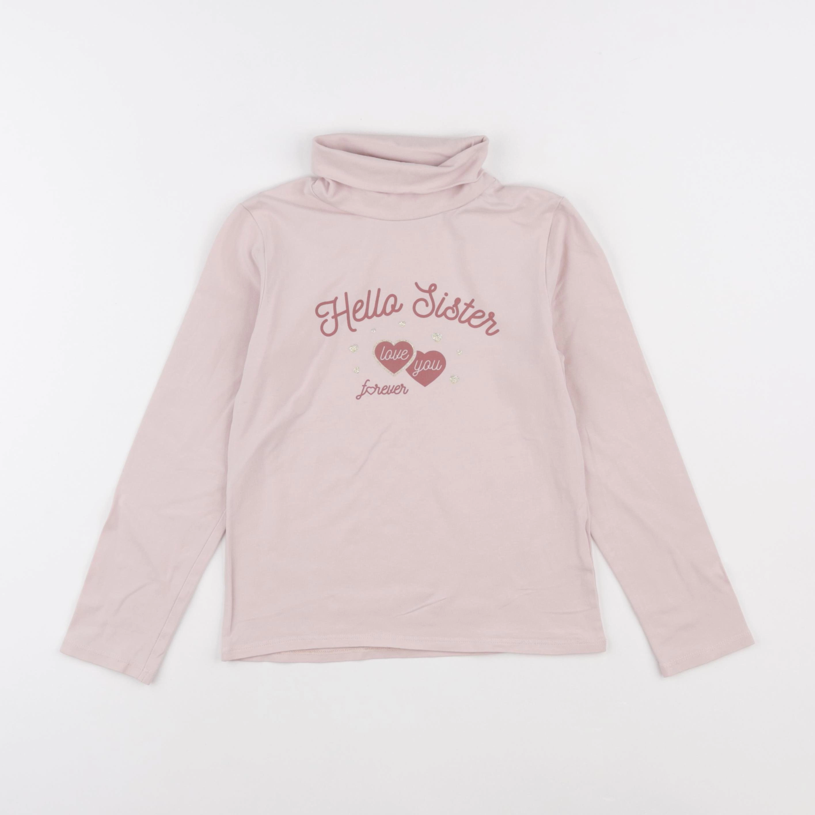 Vertbaudet - sous-pull rose - 8 ans