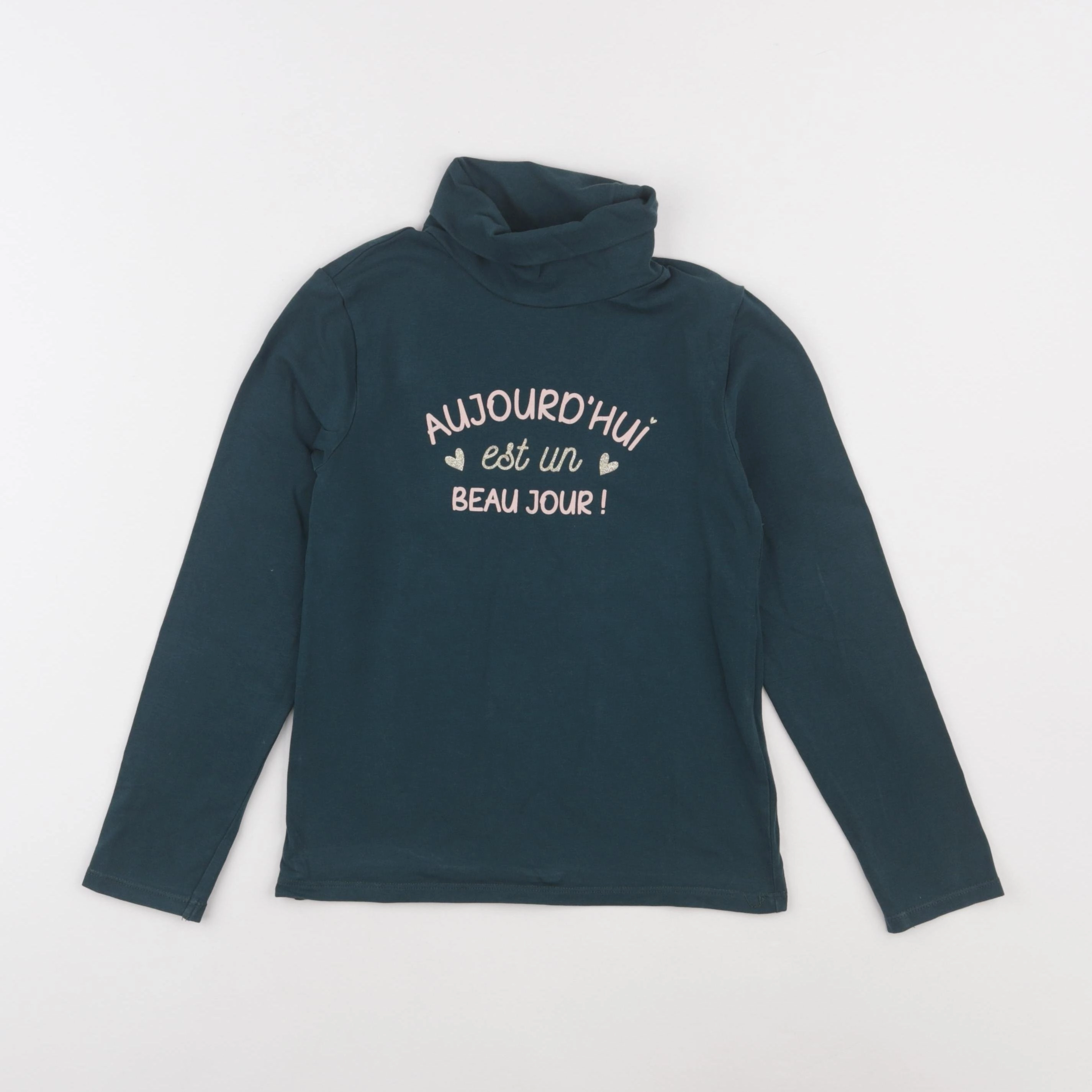 Vertbaudet - sous-pull vert - 8 ans