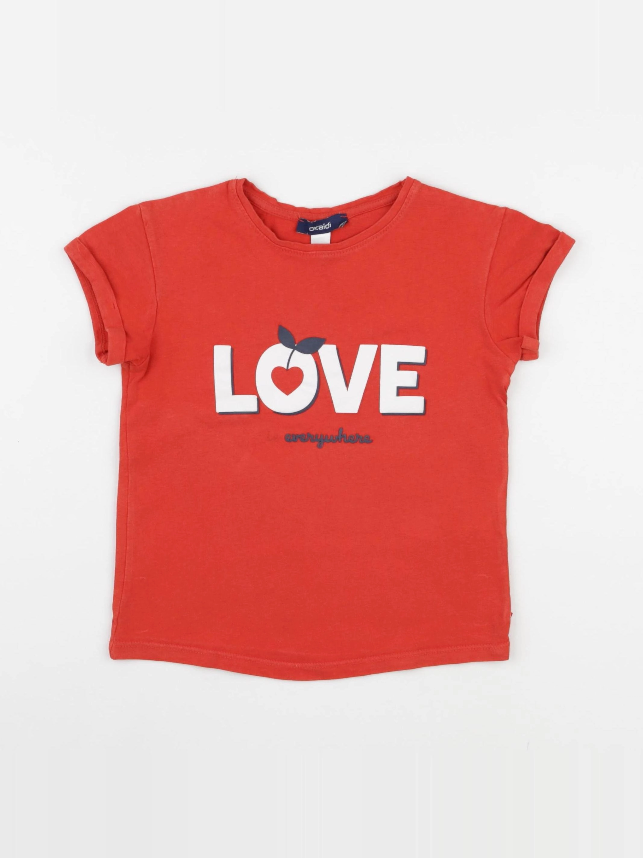 Okaidi - tee-shirt rouge - 6 ans
