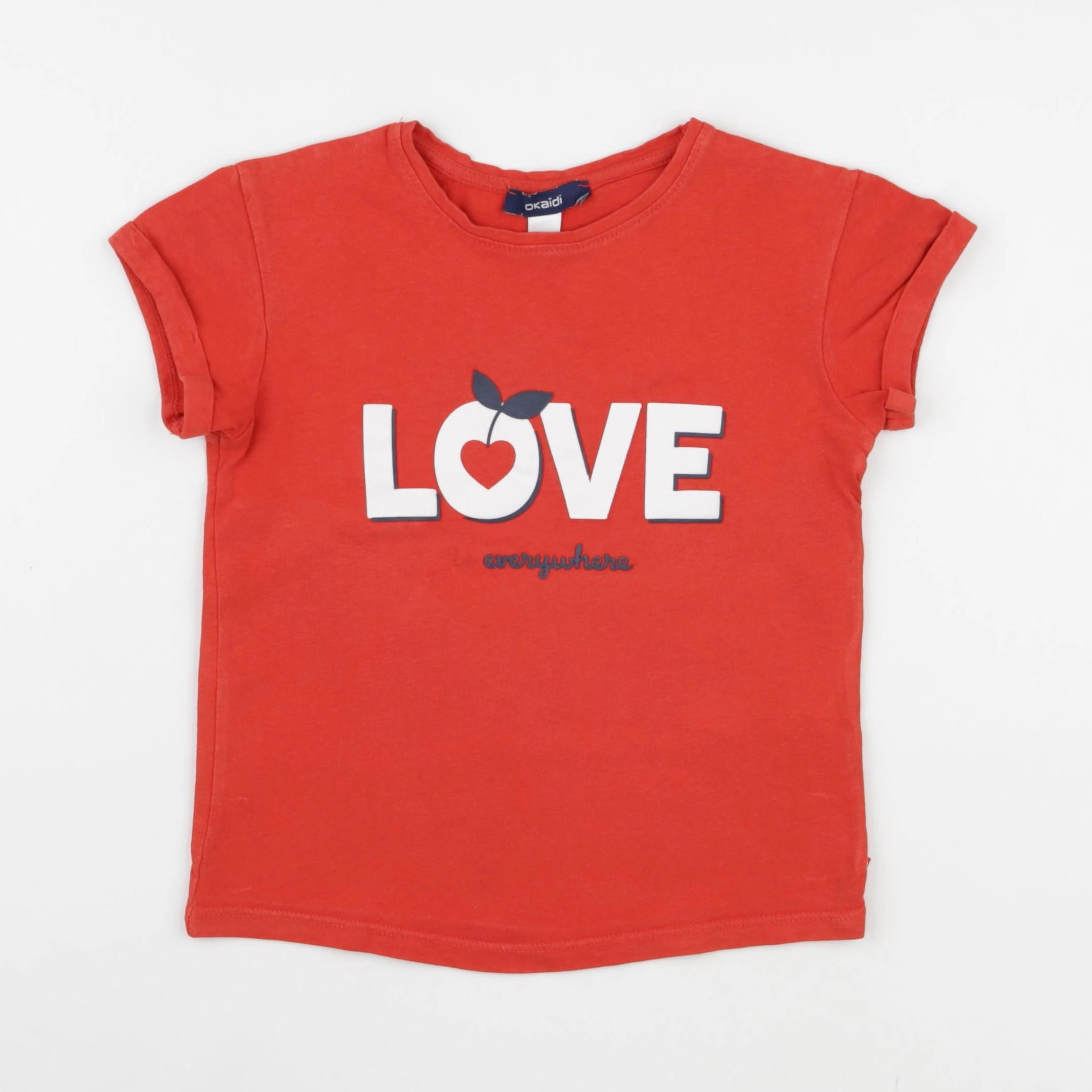 Okaidi - tee-shirt rouge - 6 ans