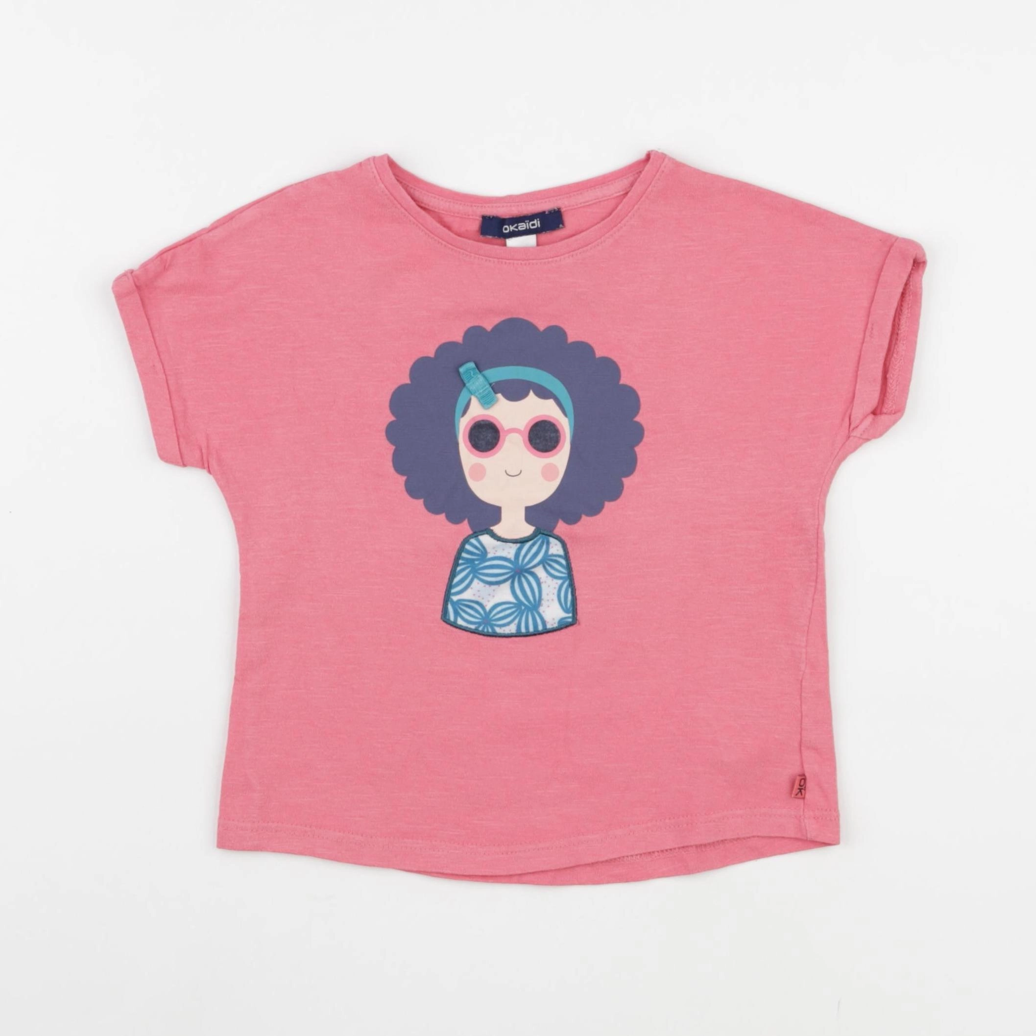Okaidi - tee-shirt rose - 4 ans