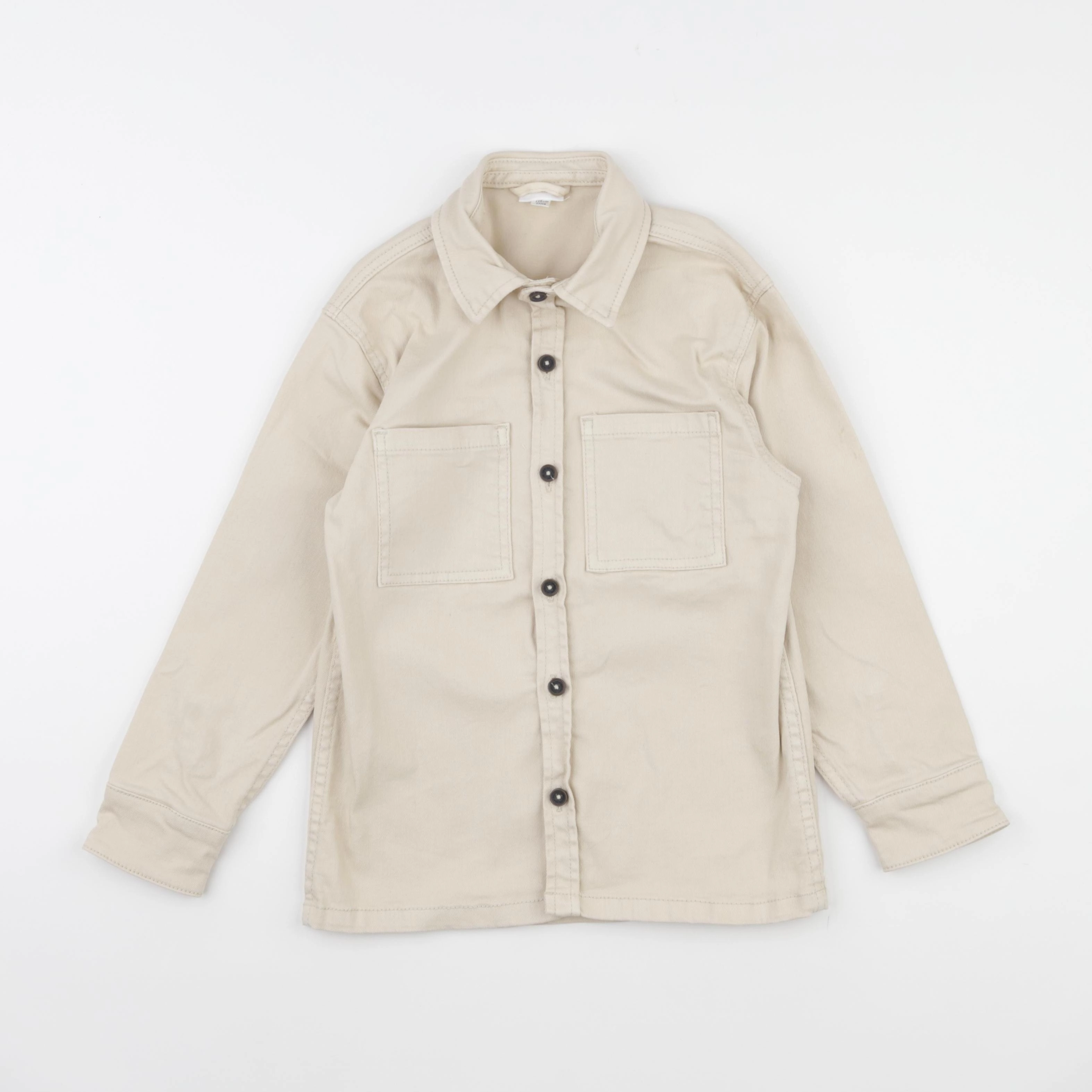 Vertbaudet - veste imprimé au dos beige - 8 ans
