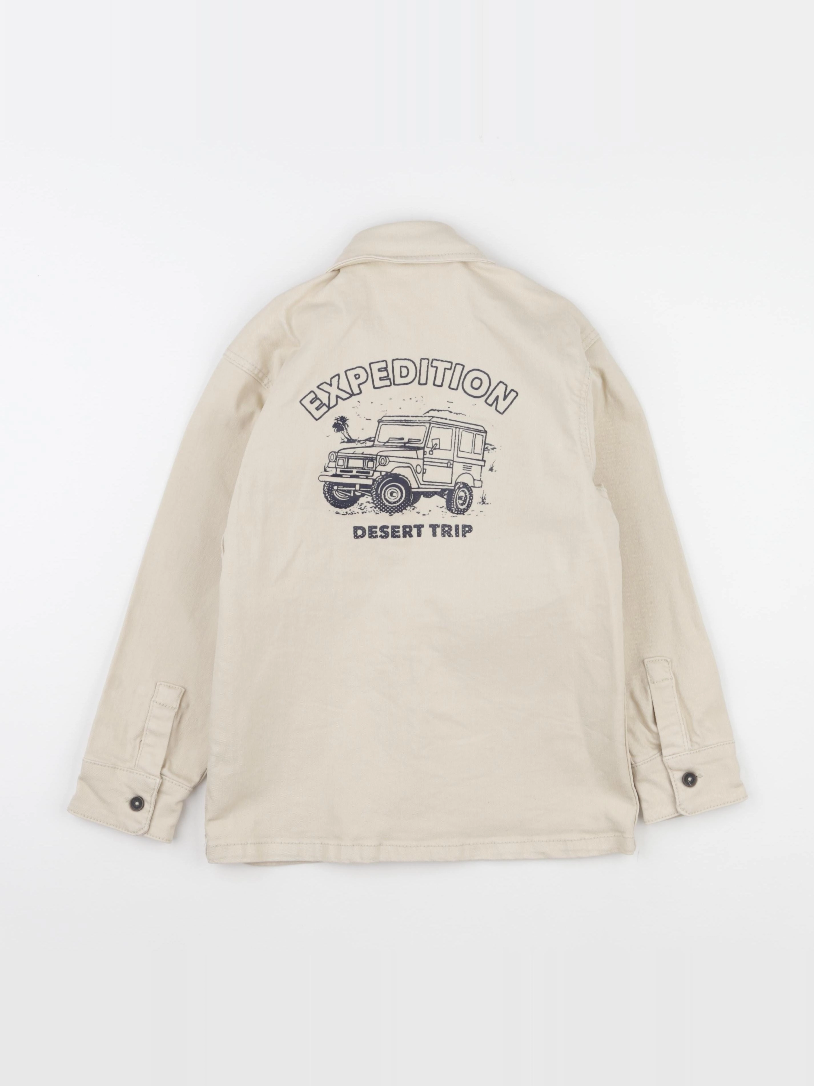 Vertbaudet - veste imprimé au dos beige - 8 ans