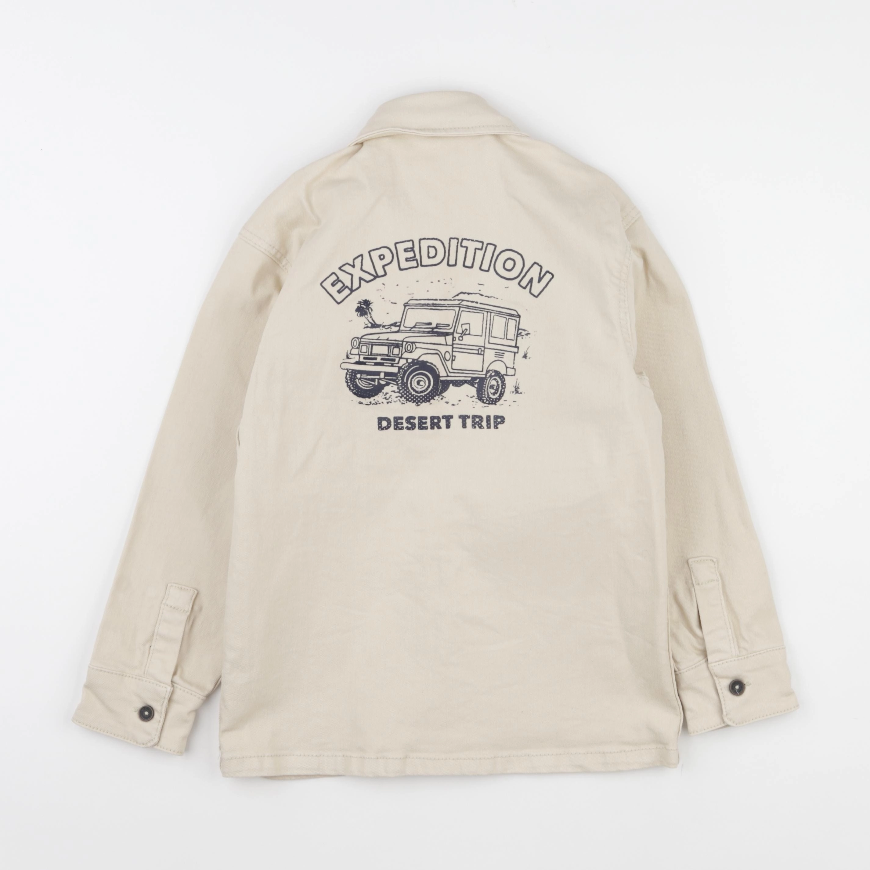 Vertbaudet - veste imprimé au dos beige - 8 ans