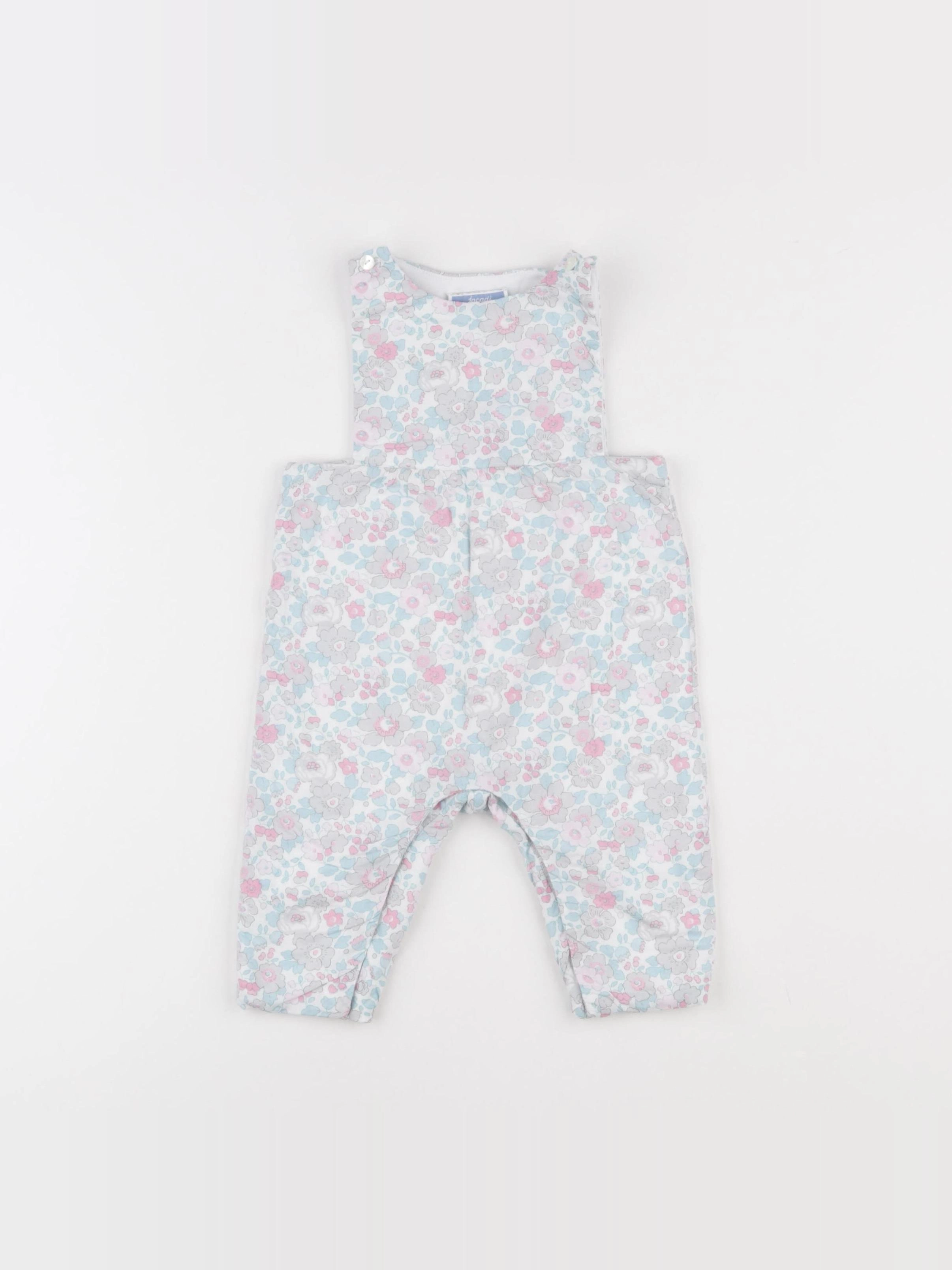 Jacadi - combinaison doublé, liberty multicolore - 6 mois