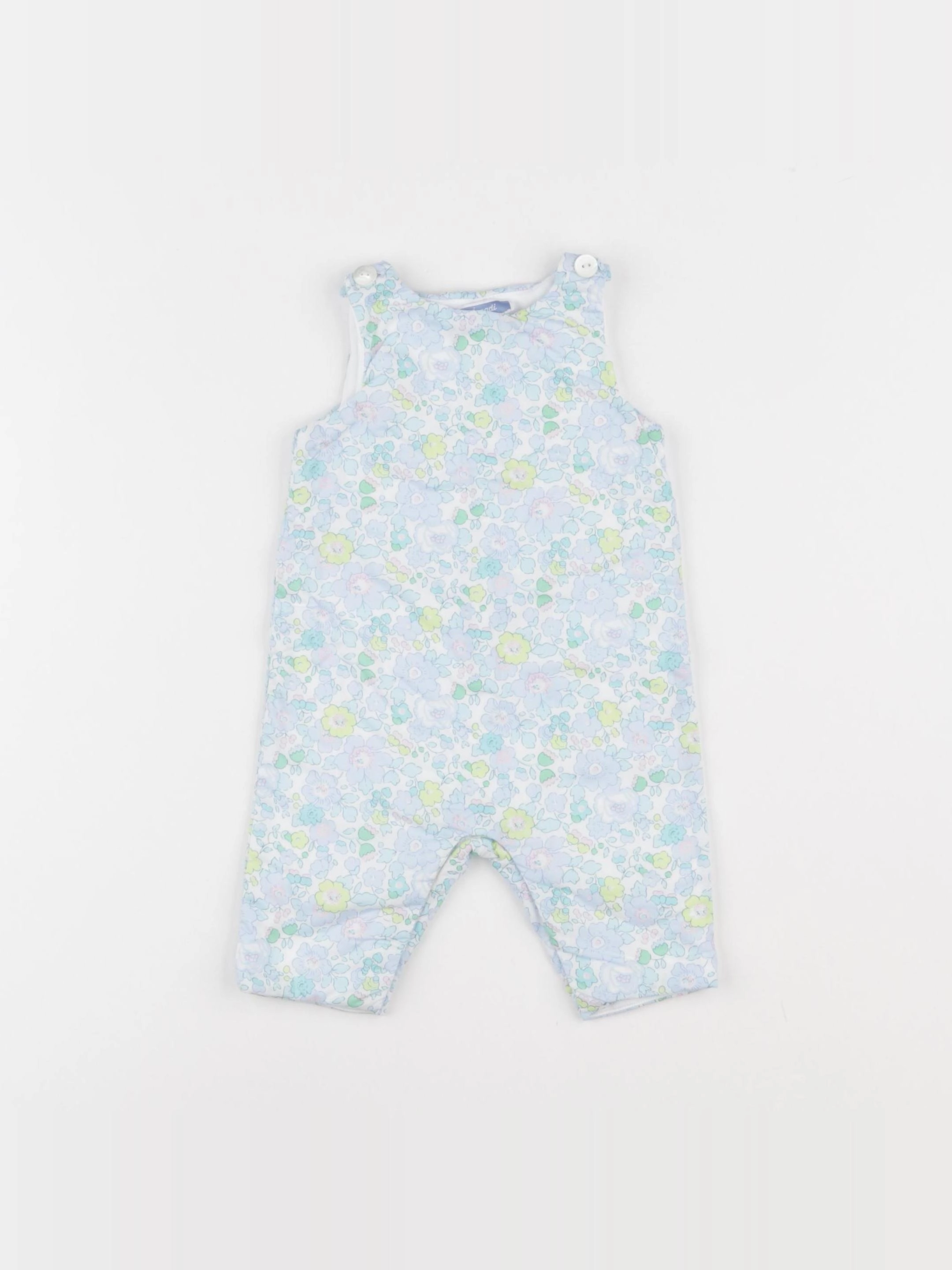 Jacadi - combinaison doublé, liberty bleu - 3 mois