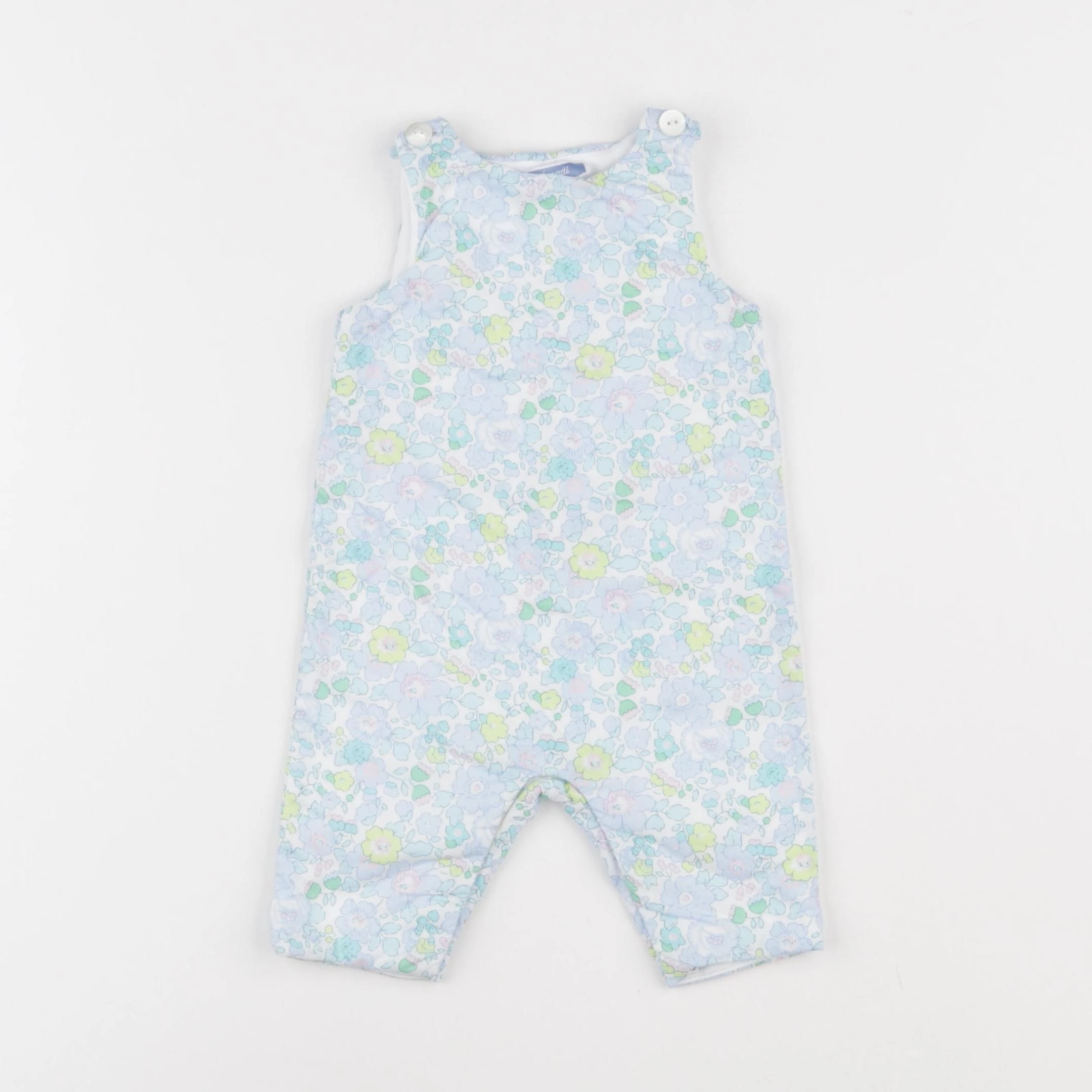 Jacadi - combinaison doublé, liberty bleu - 3 mois