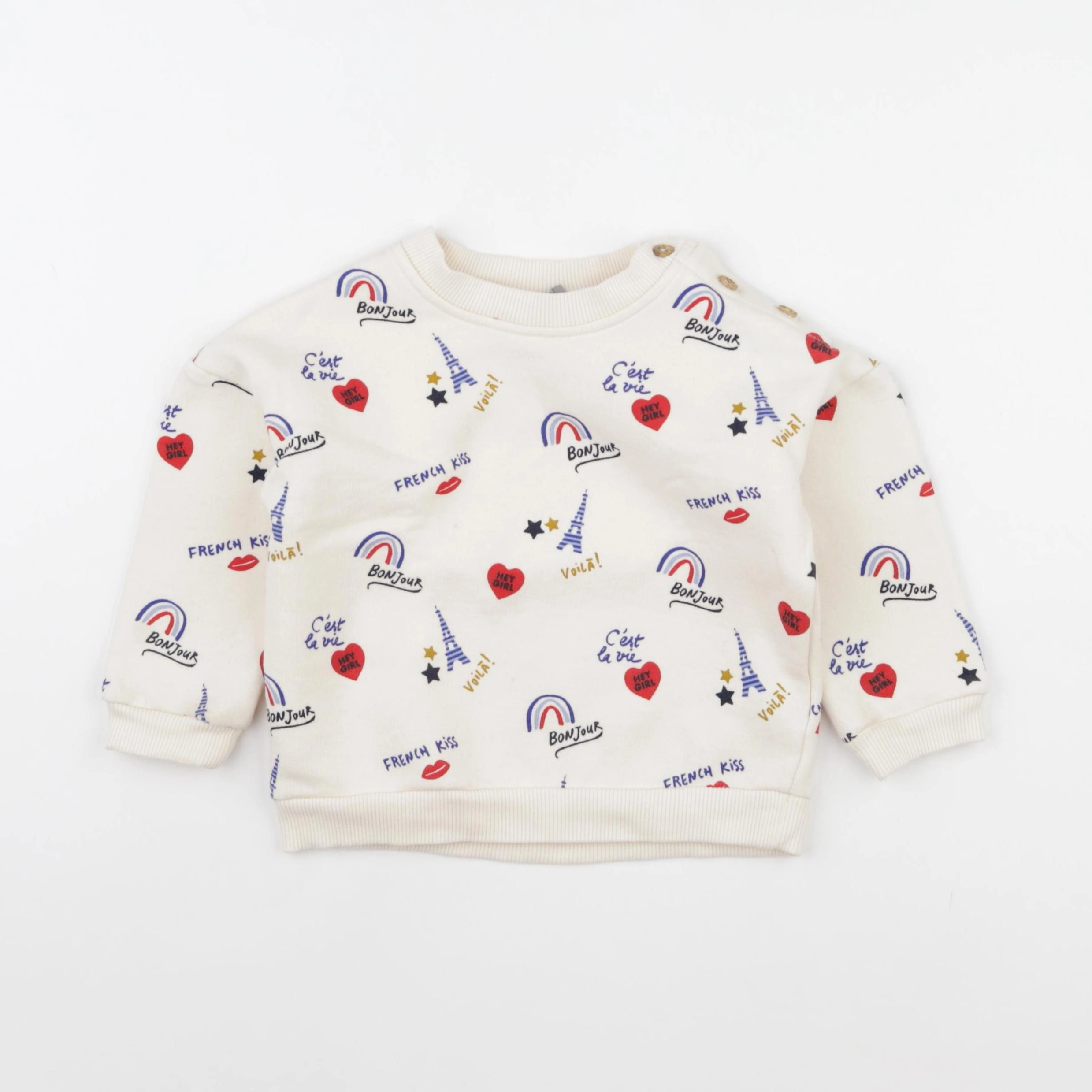 Boutchou - sweat multicolore - 24 mois