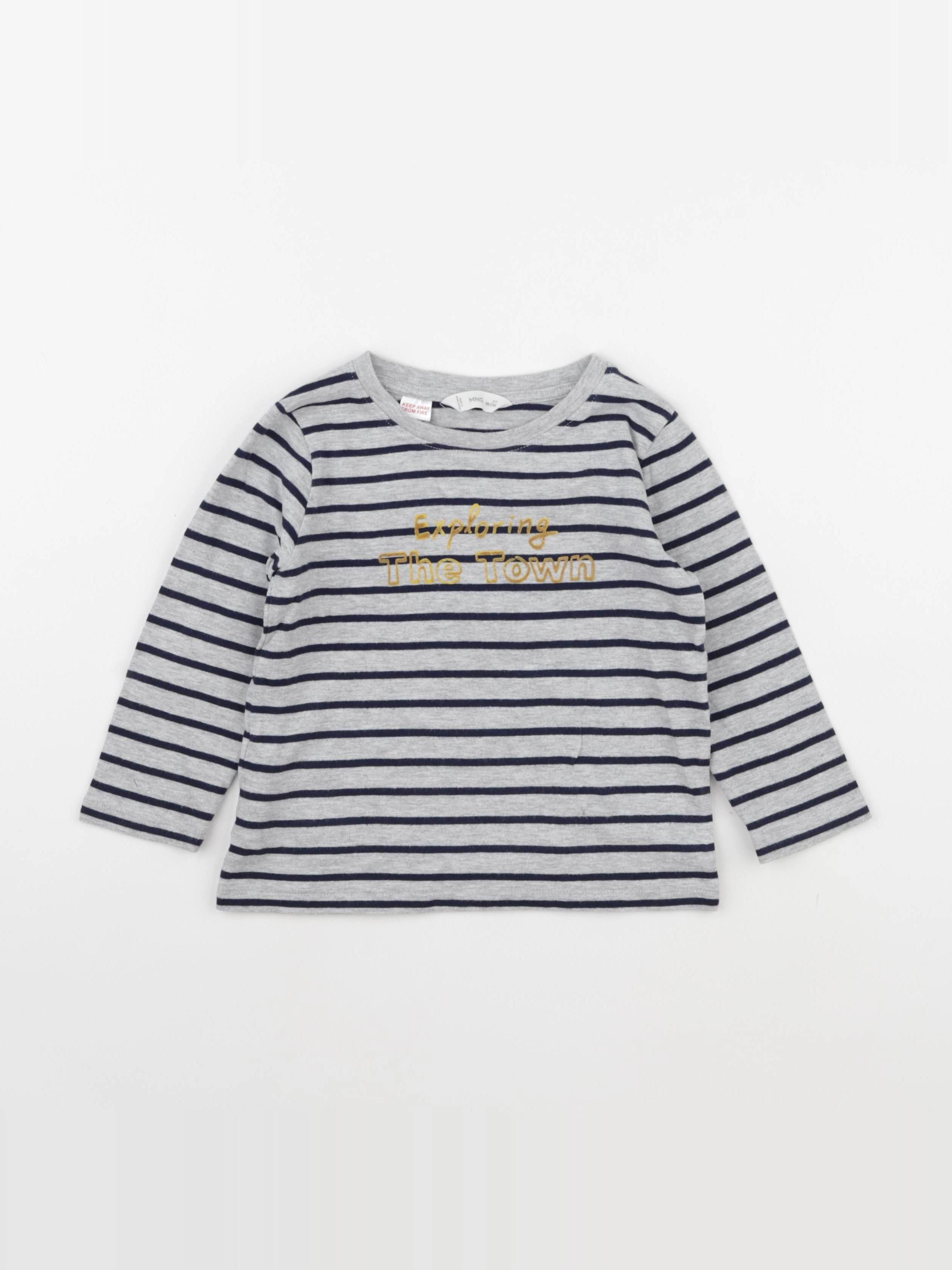 Mango - tee-shirt gris - 2/3 ans