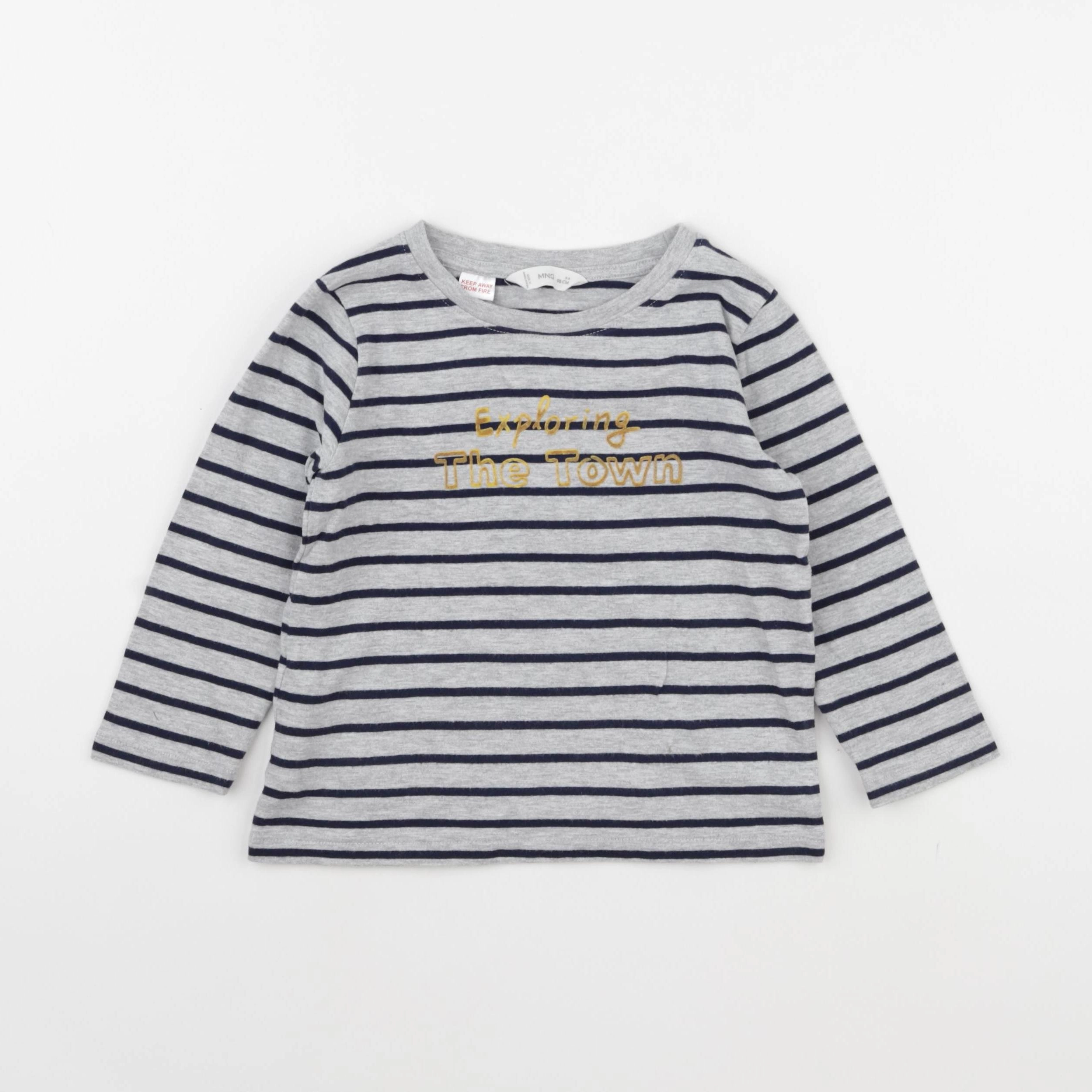 Mango - tee-shirt gris - 2/3 ans