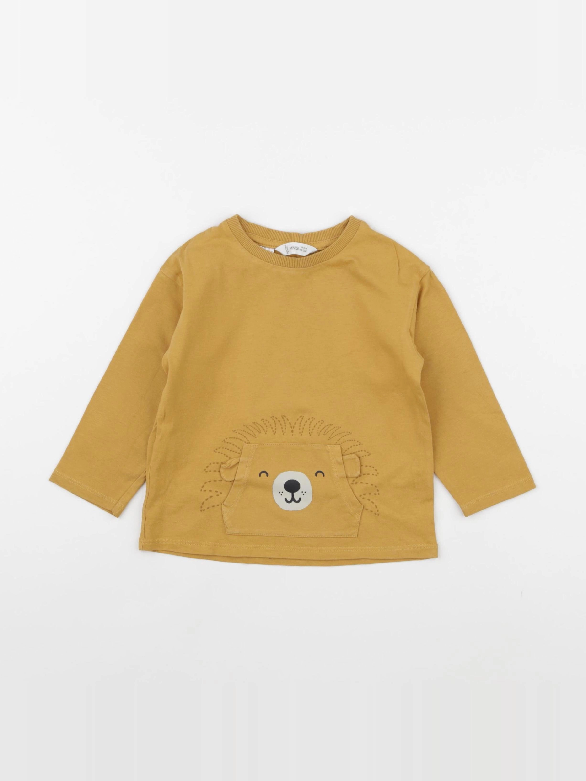 Mango - tee-shirt jaune - 18/24 mois