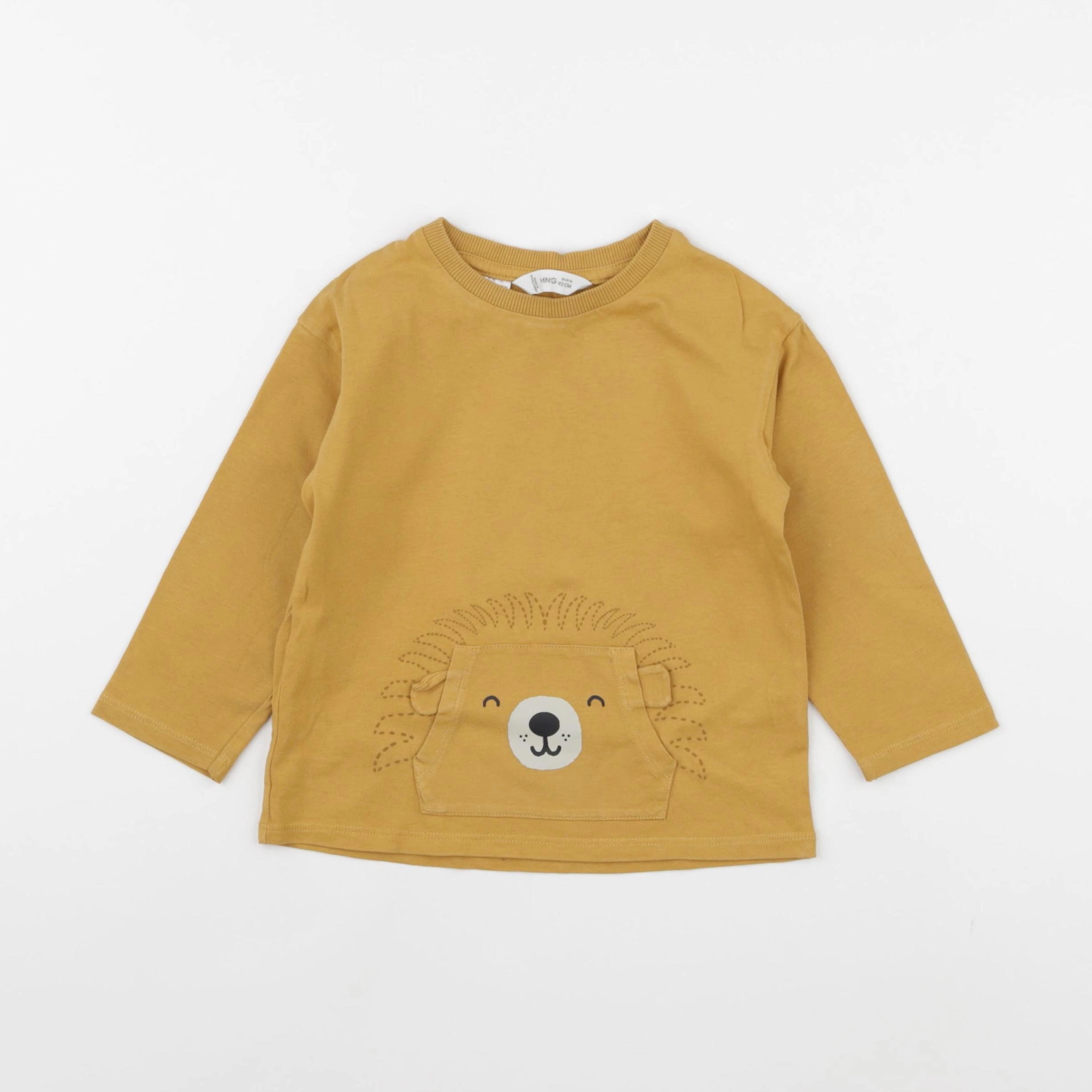 Mango - tee-shirt jaune - 18/24 mois