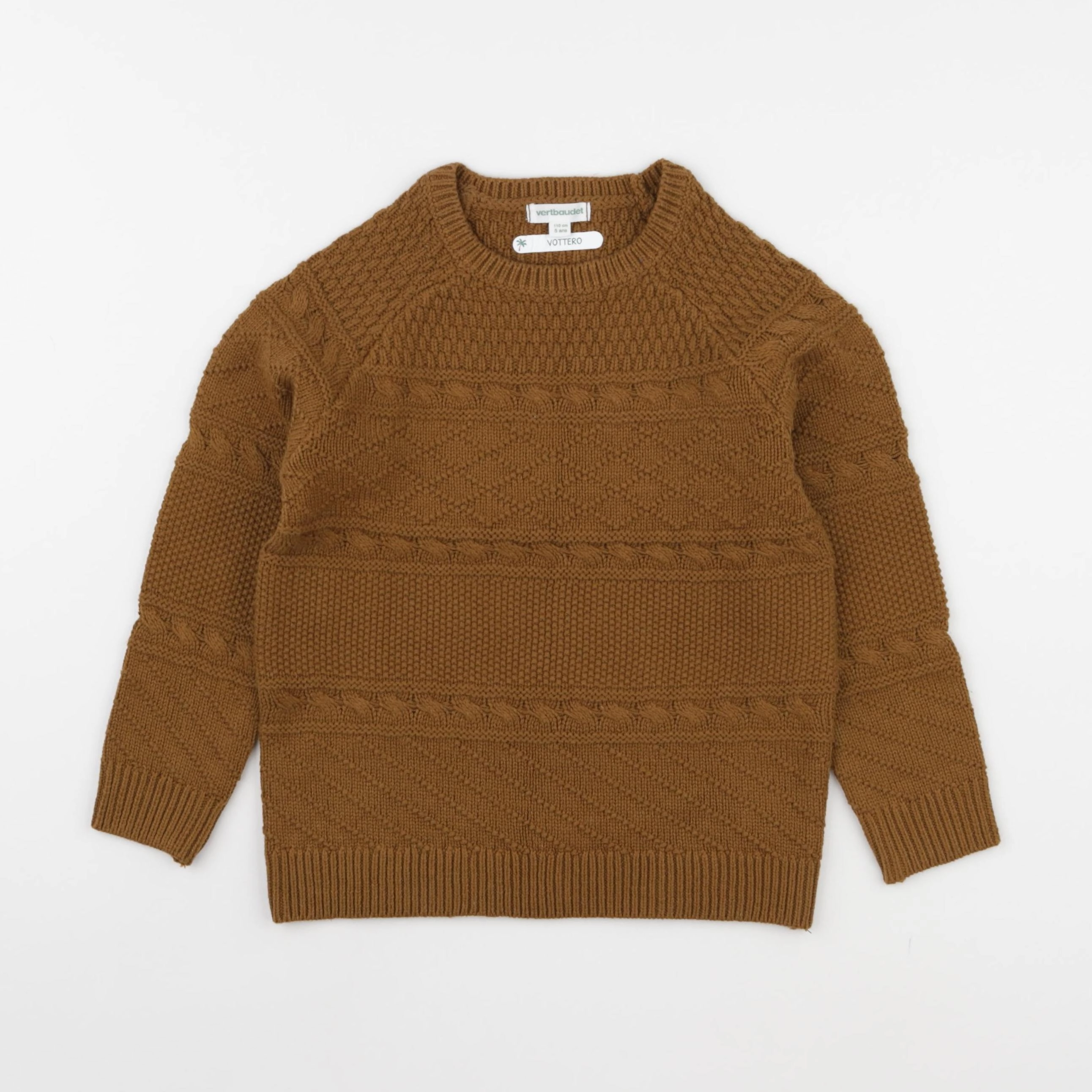 Vertbaudet - pull marron - 5 ans