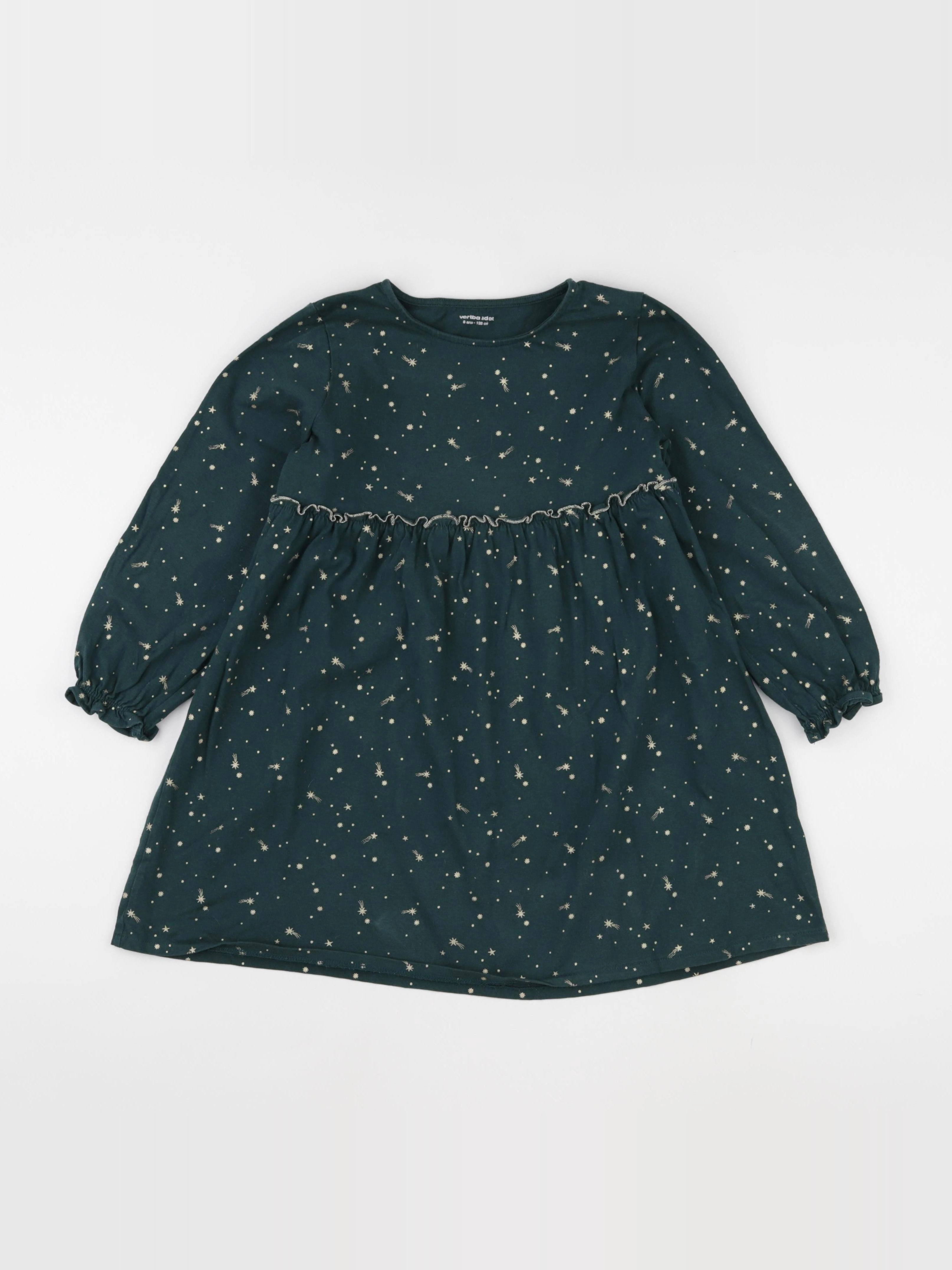 Vertbaudet - robe vert - 8 ans