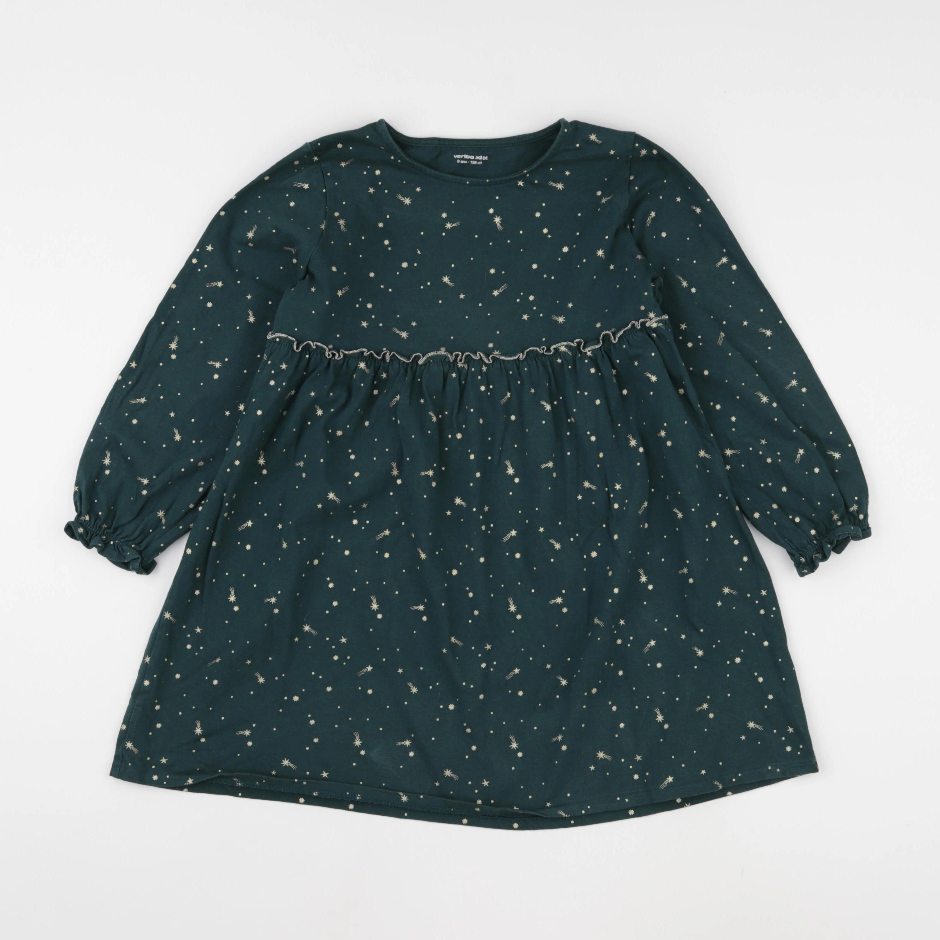 Vertbaudet - robe vert - 8 ans