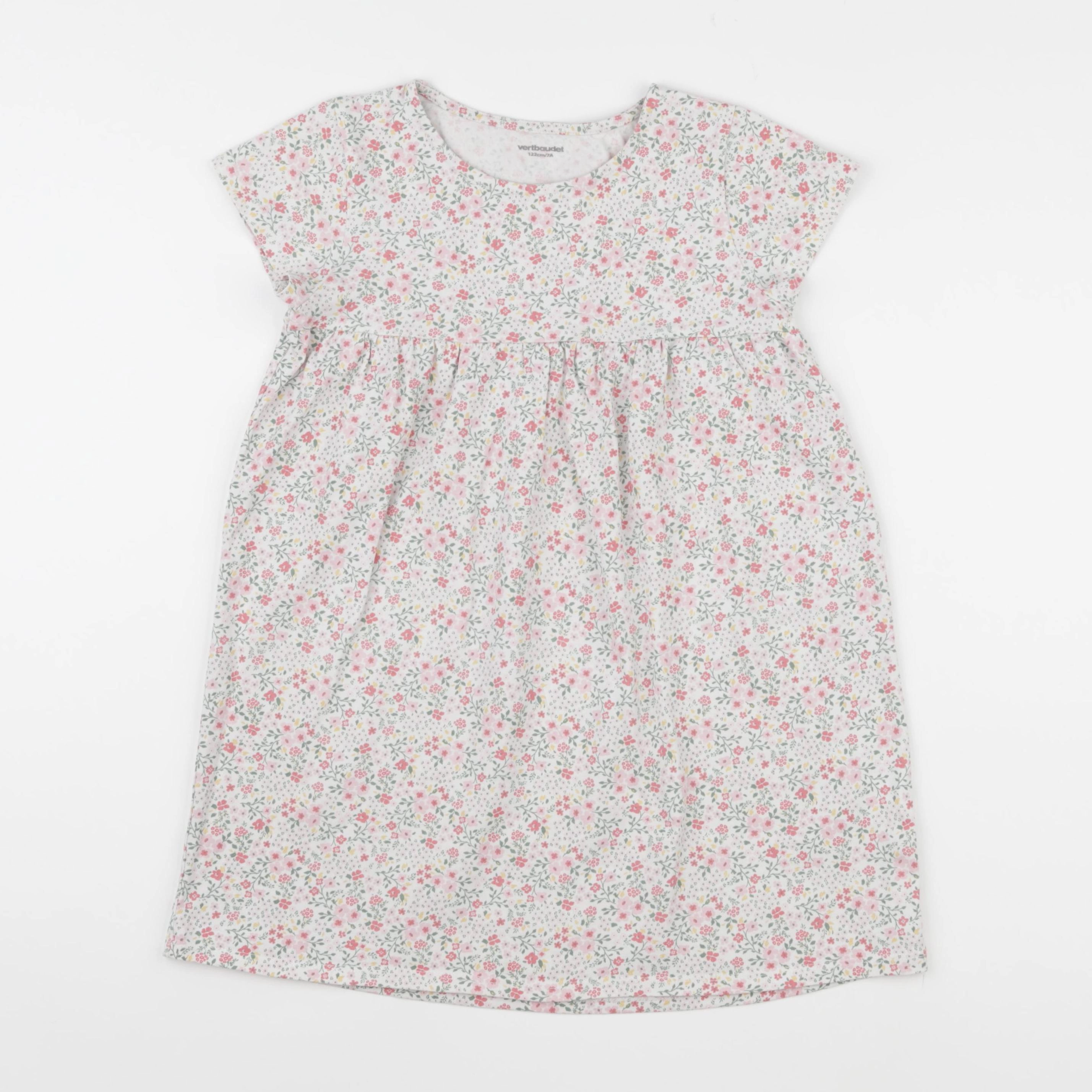Vertbaudet - robe multicolore - 7 ans