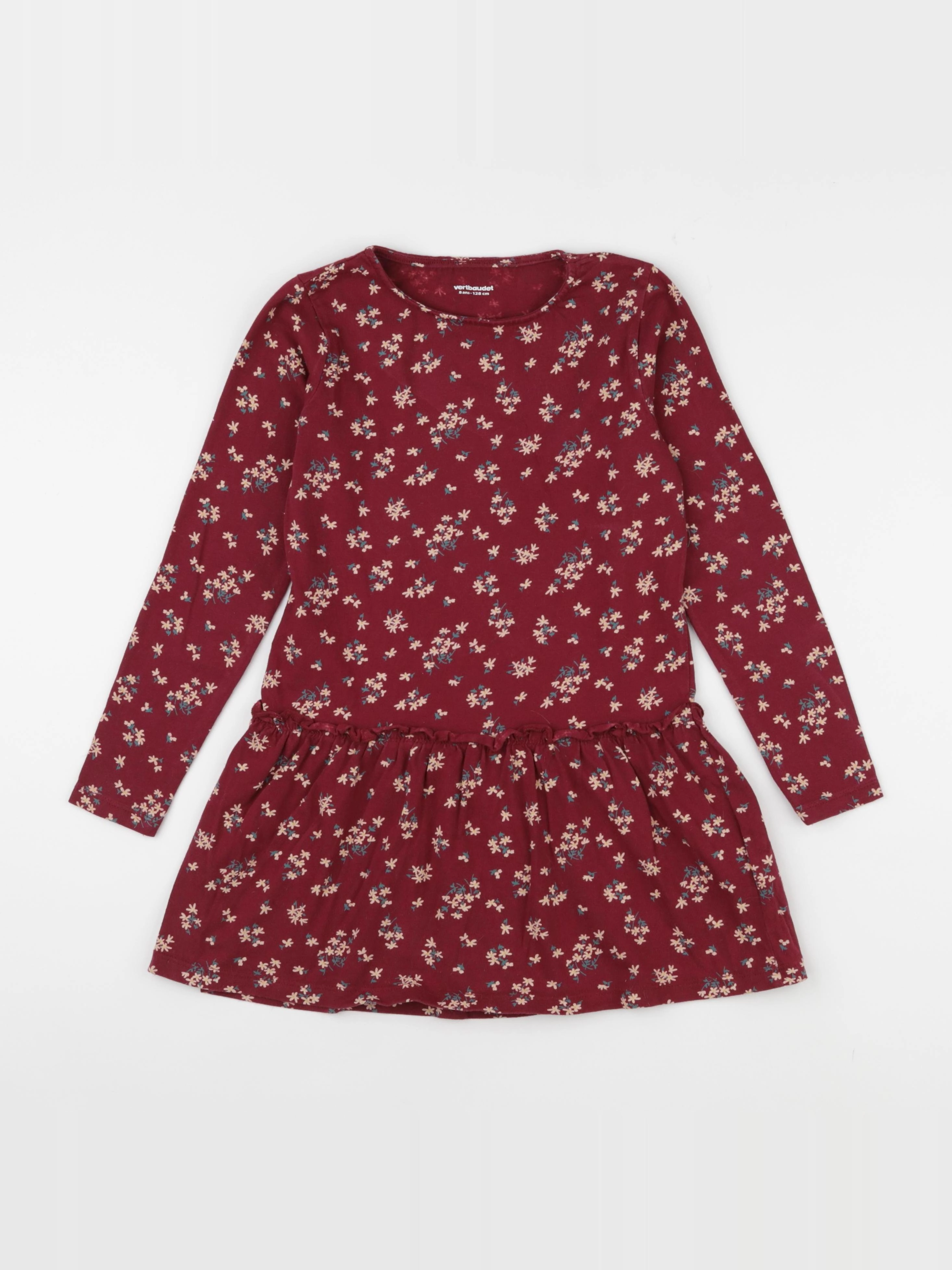 Vertbaudet - robe rouge - 8 ans