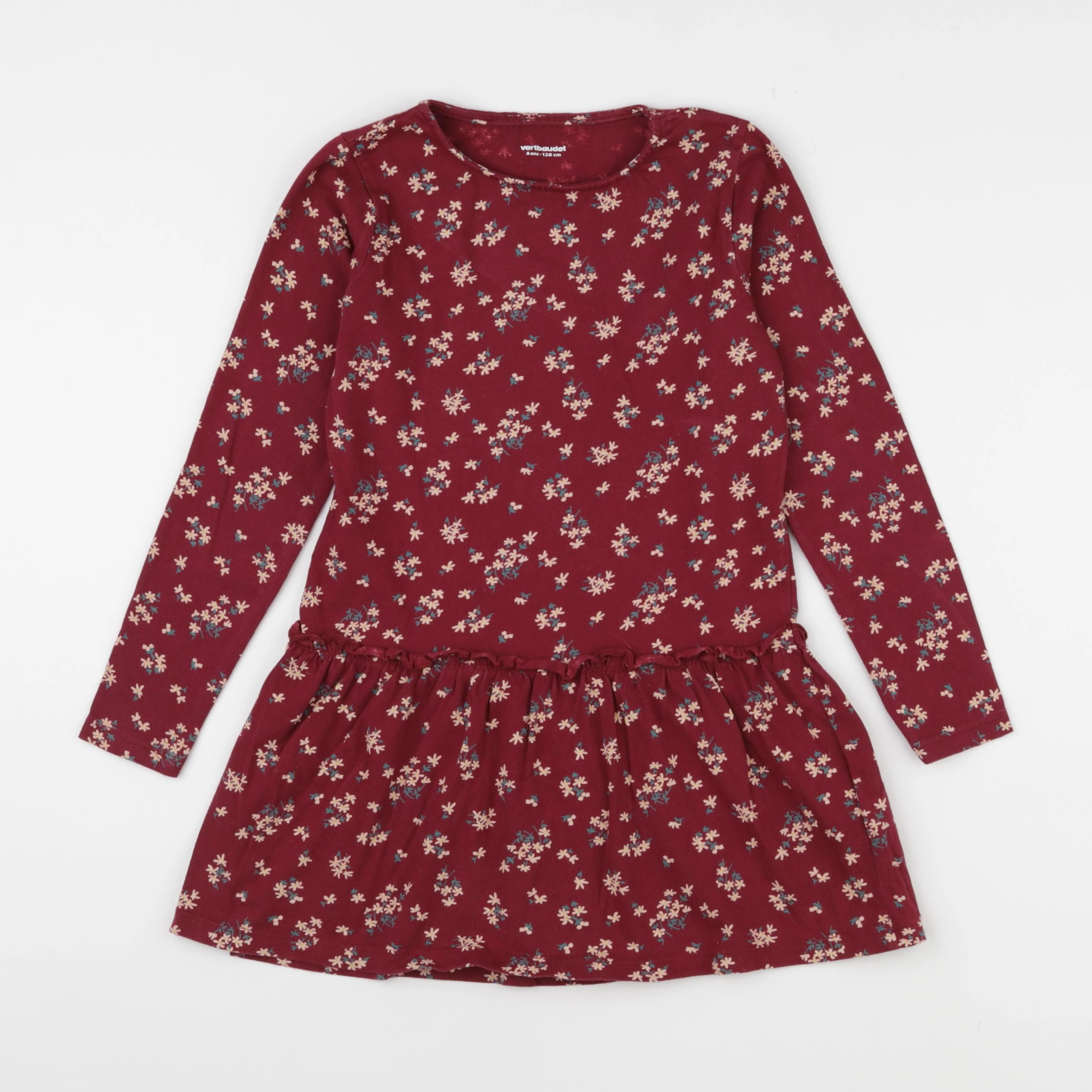 Vertbaudet - robe rouge - 8 ans