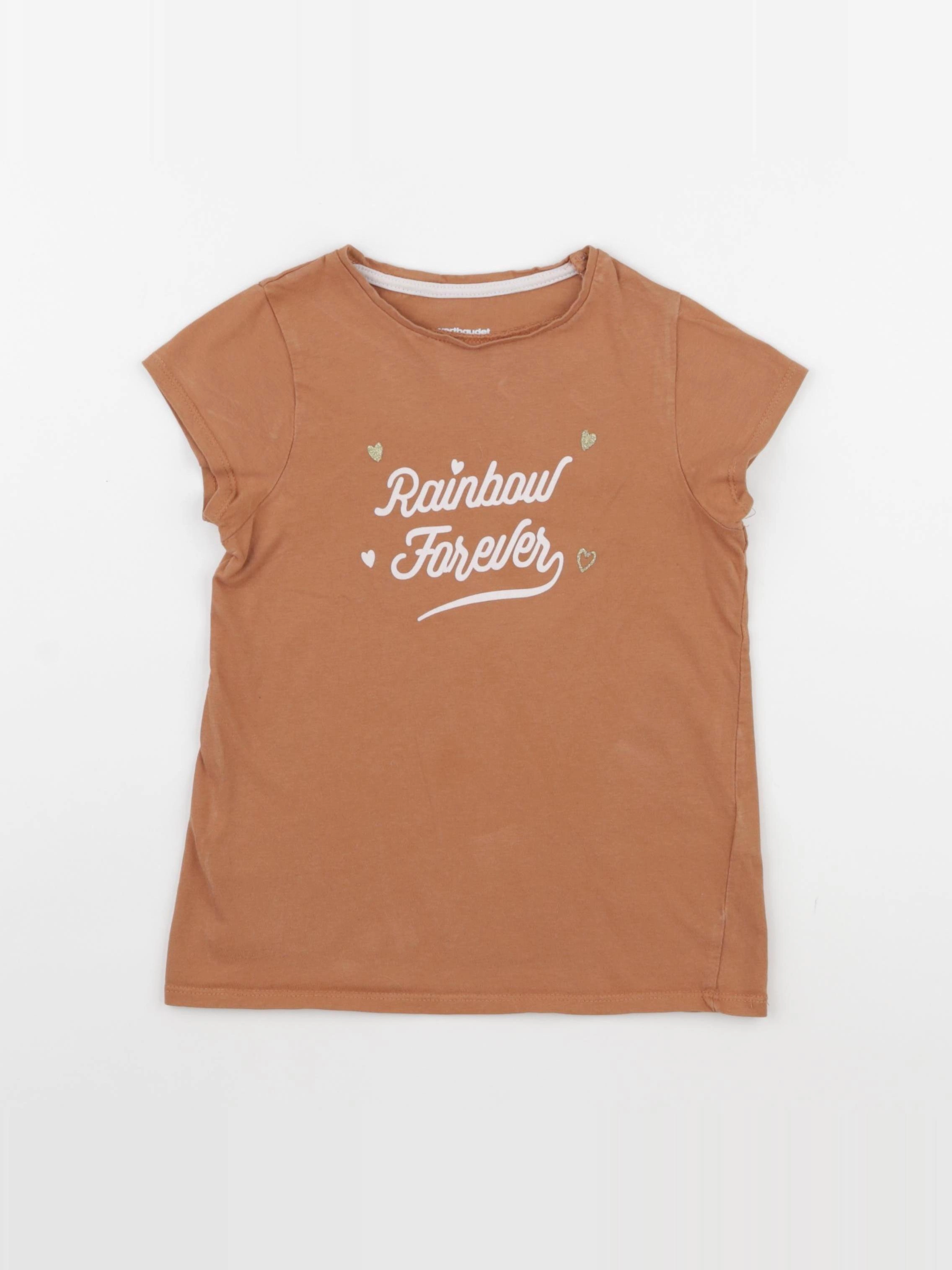 Vertbaudet - tee-shirt marron - 8 ans