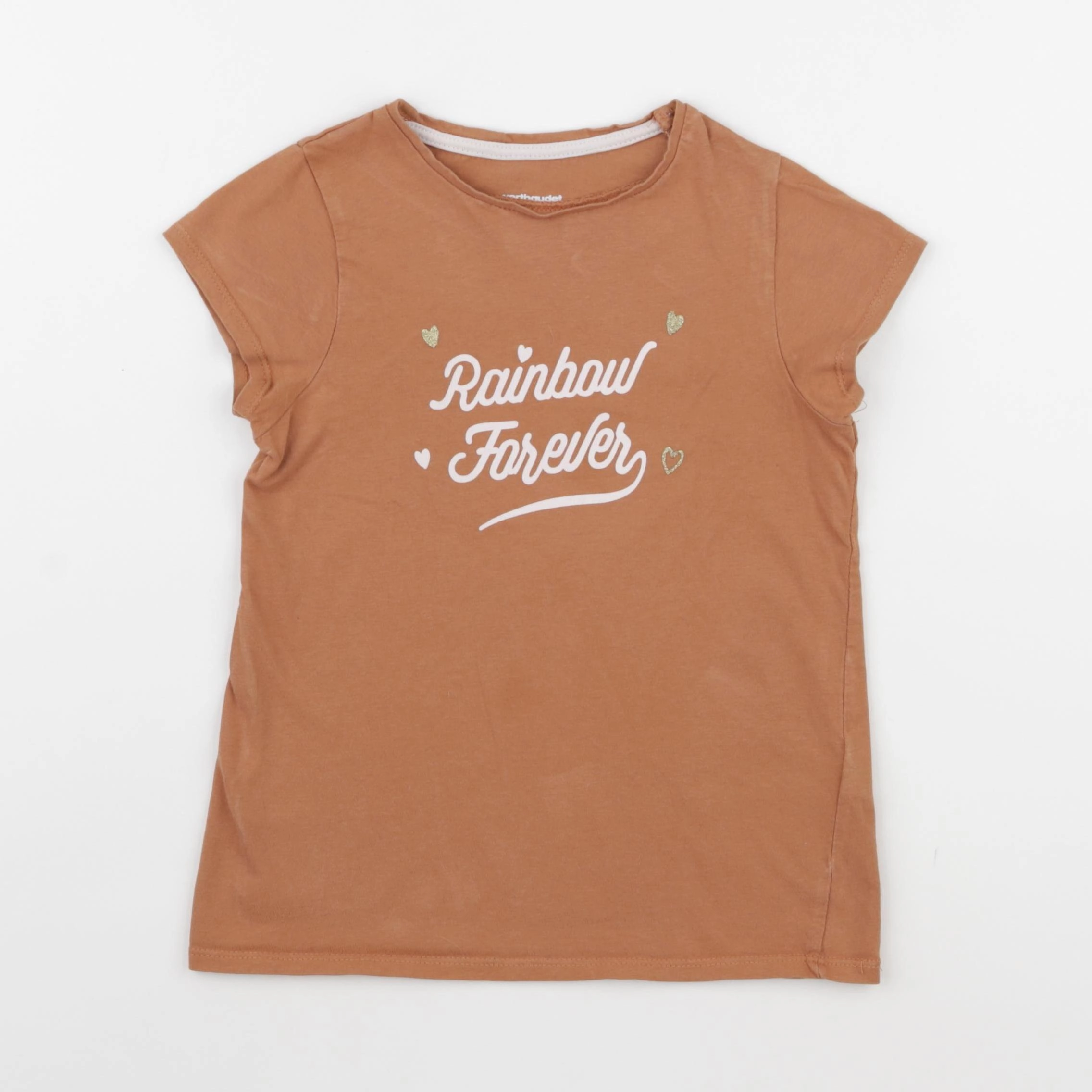 Vertbaudet - tee-shirt marron - 8 ans