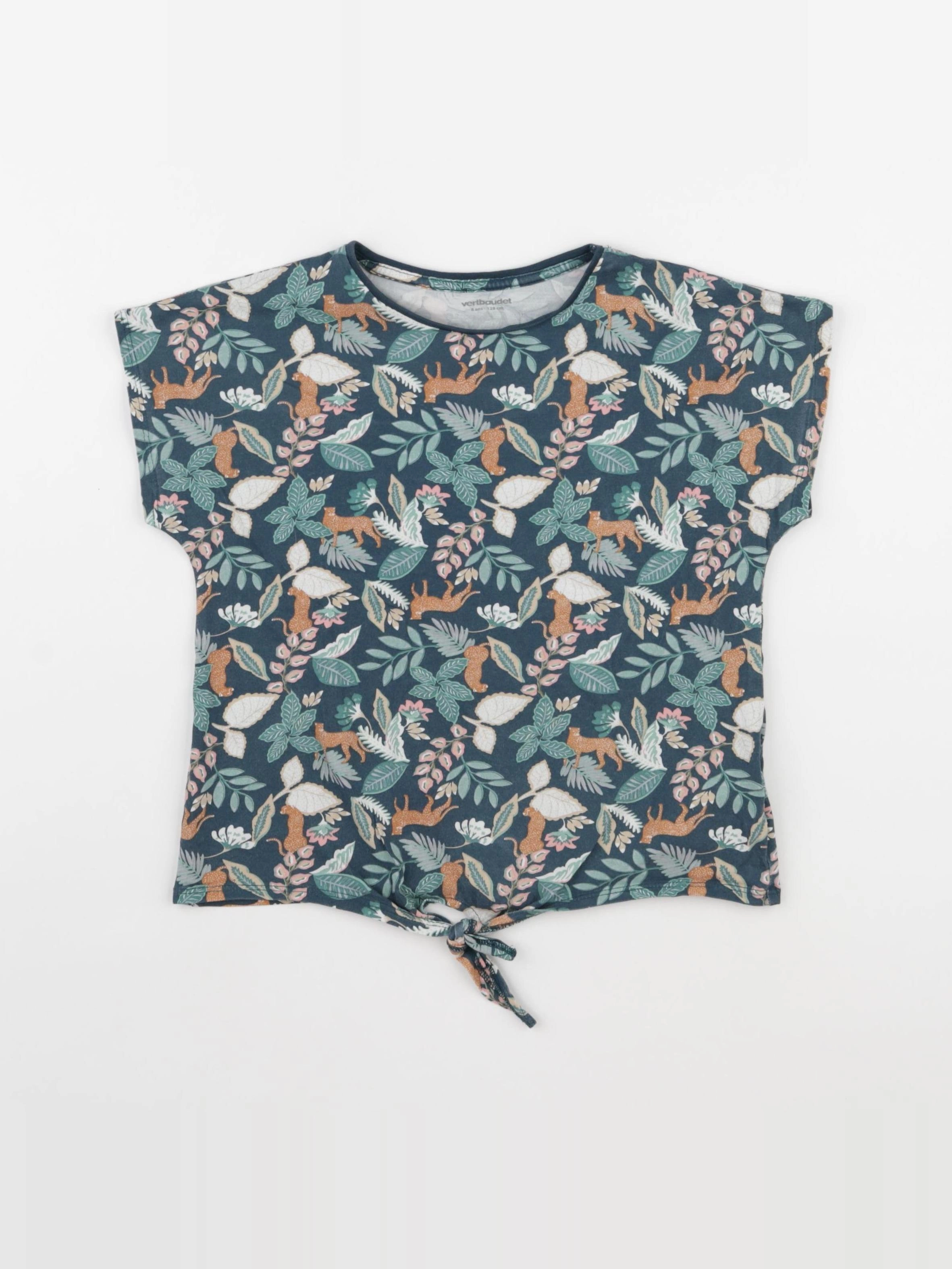 Vertbaudet - tee-shirt vert - 8 ans