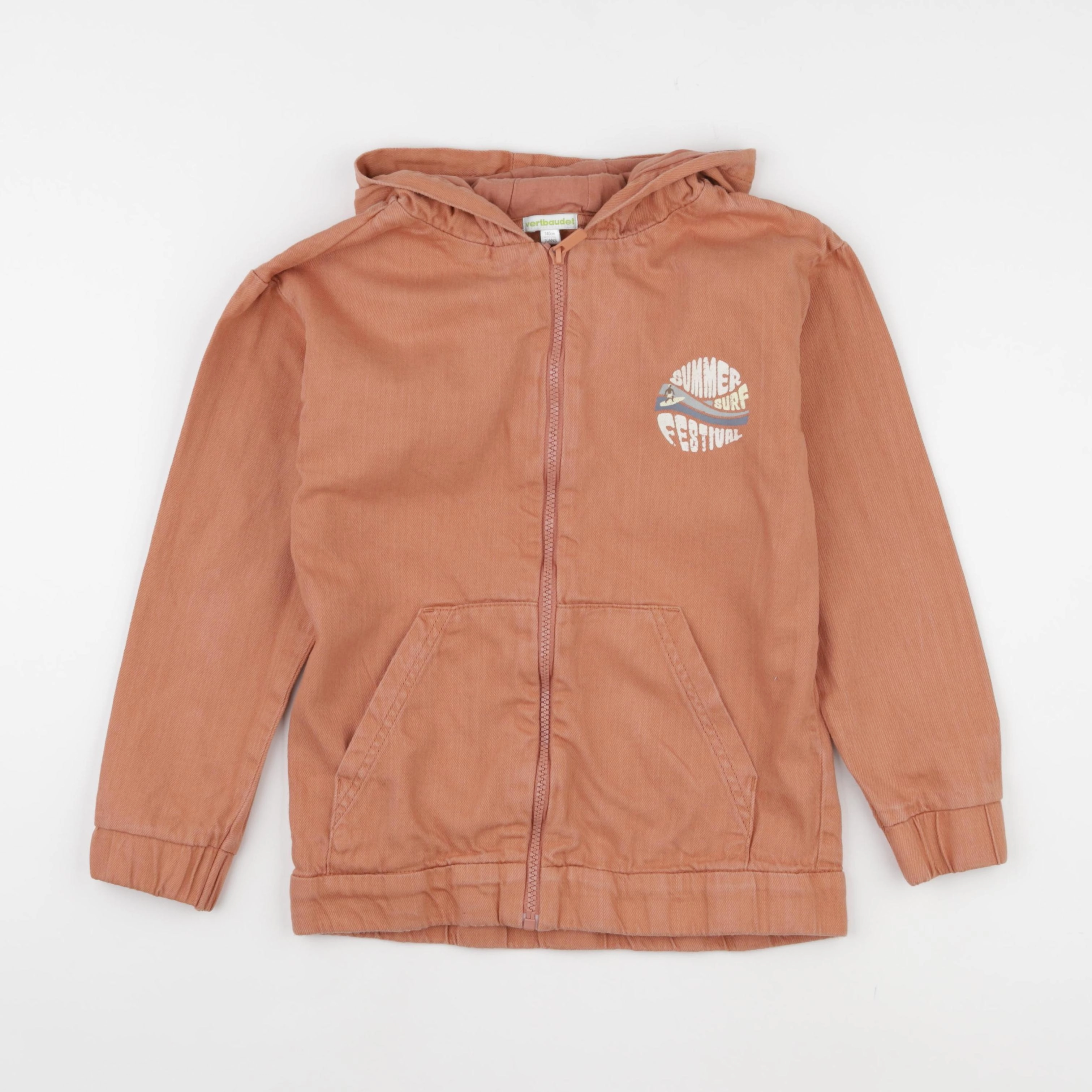 Vertbaudet - veste orange - 10 ans