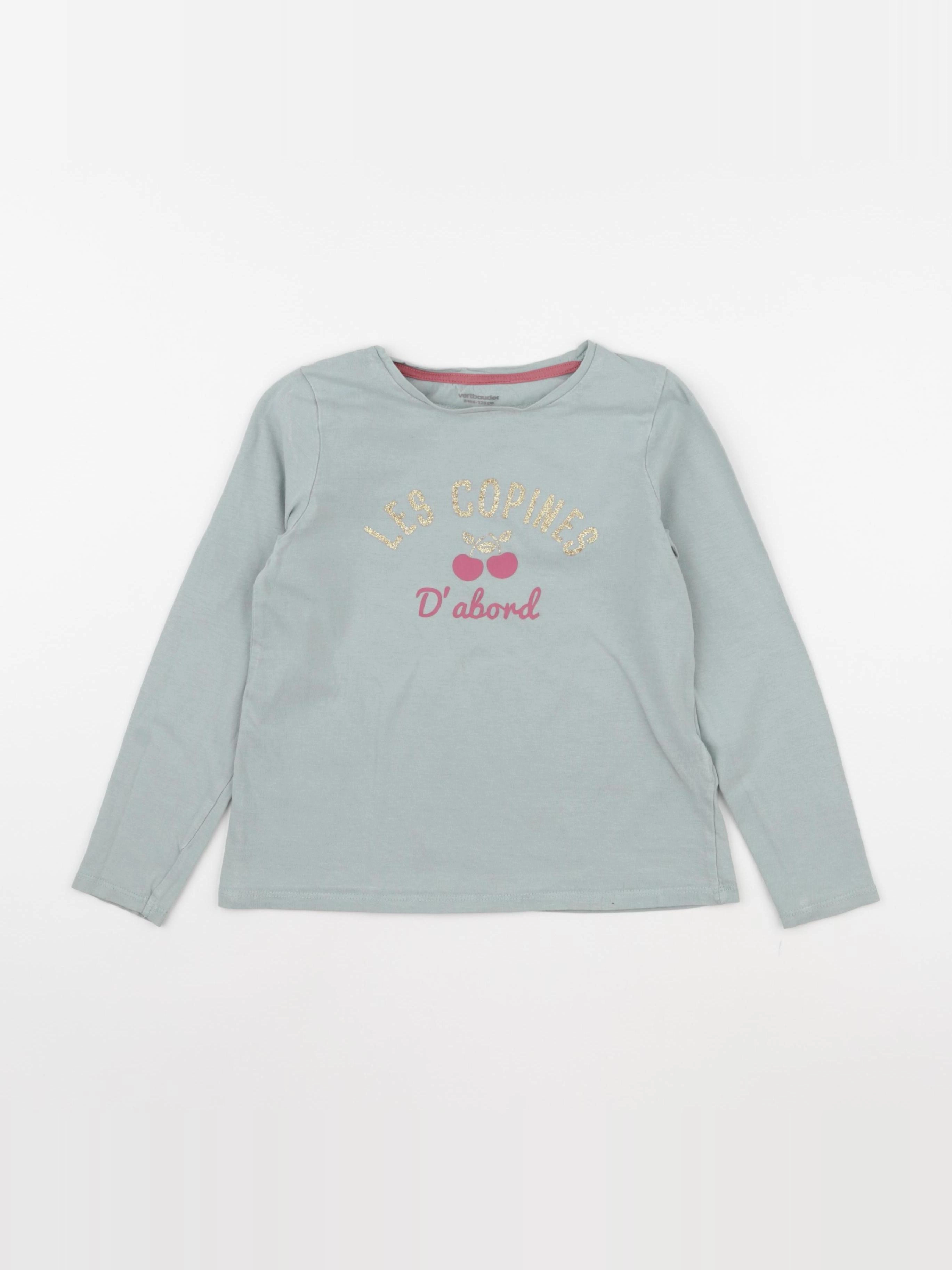 Vertbaudet - tee-shirt vert - 8 ans