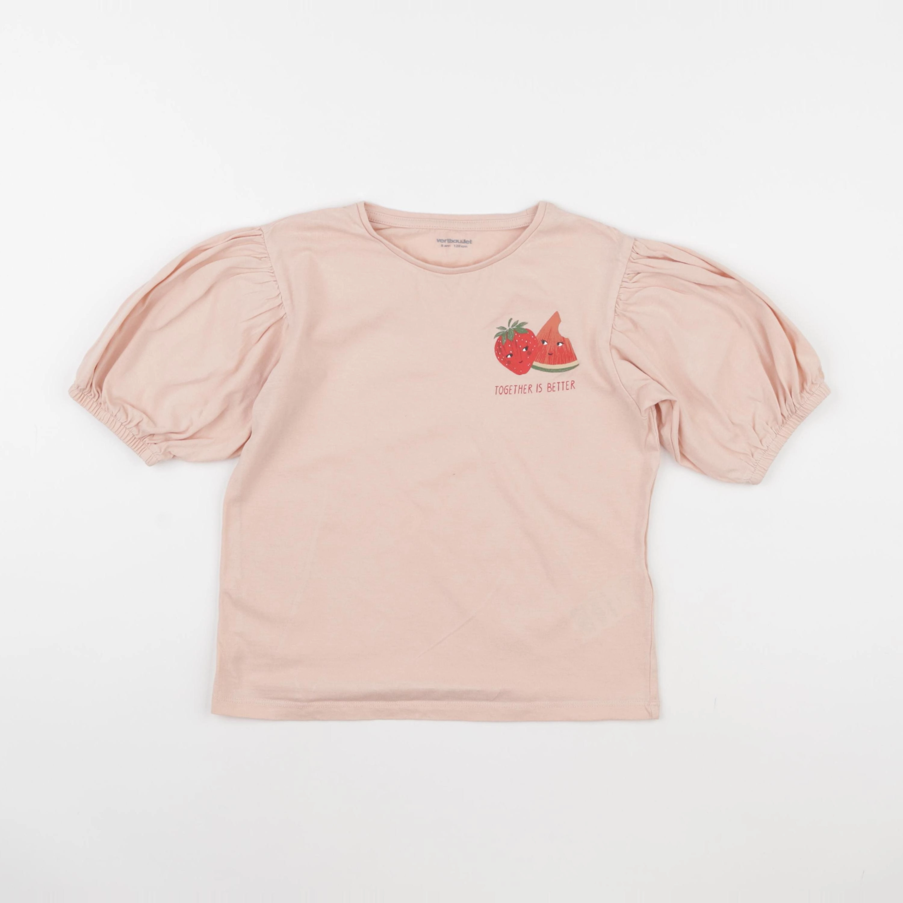 Vertbaudet - tee-shirt rose - 8 ans