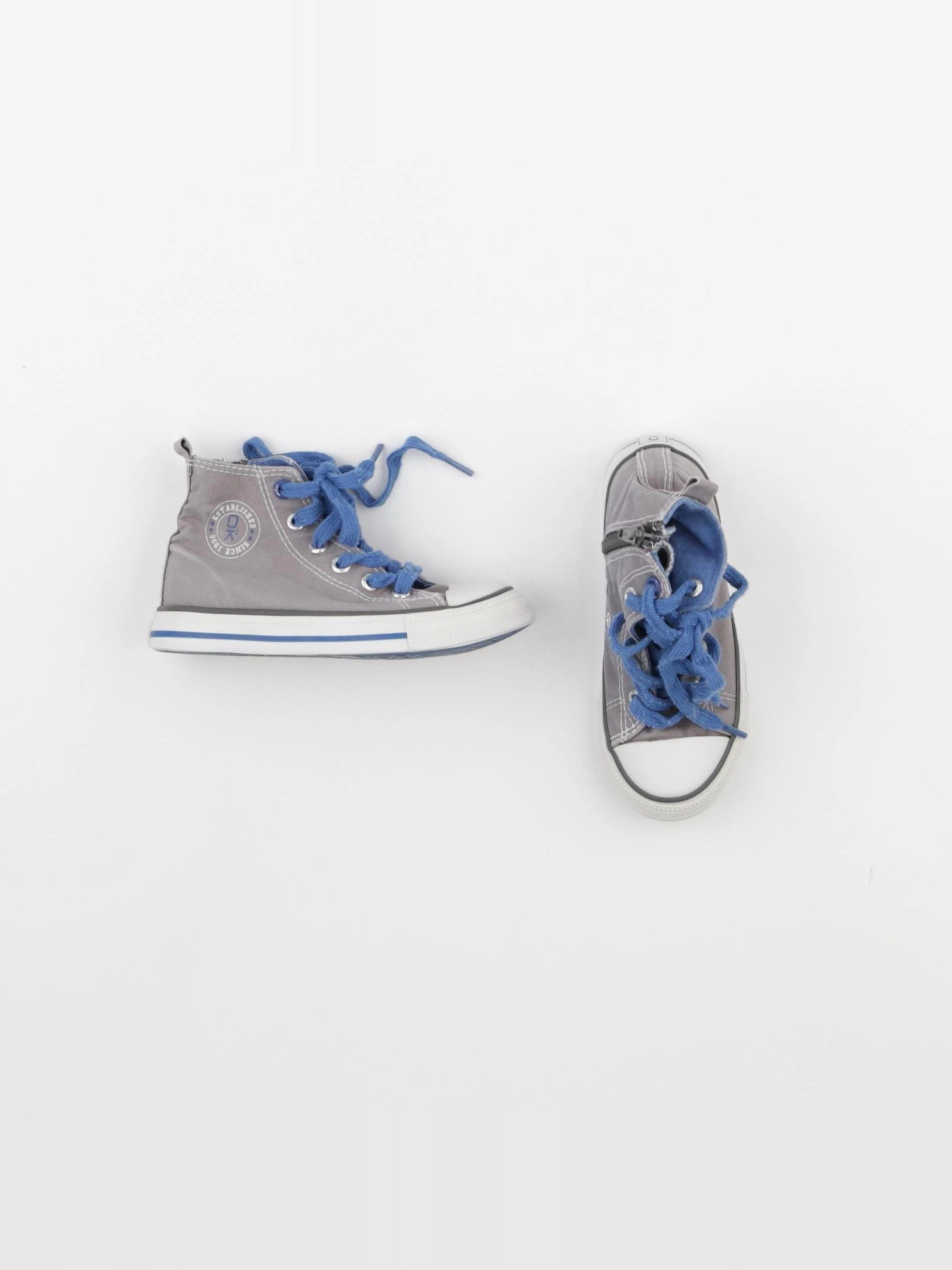 Okaidi - tennis à scratch/ lacets gris - pointure 26