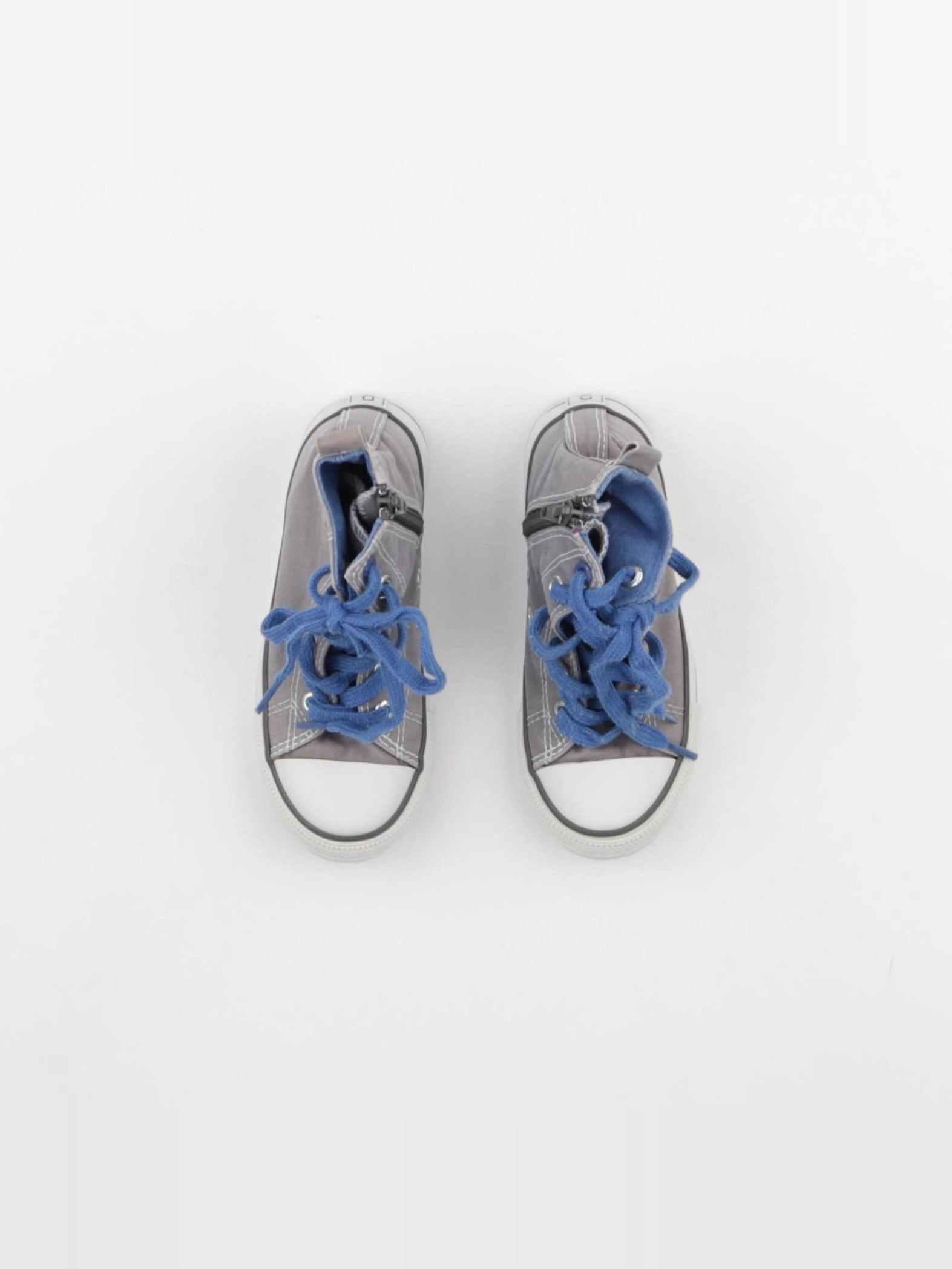 Okaidi - tennis à scratch/ lacets gris - pointure 26