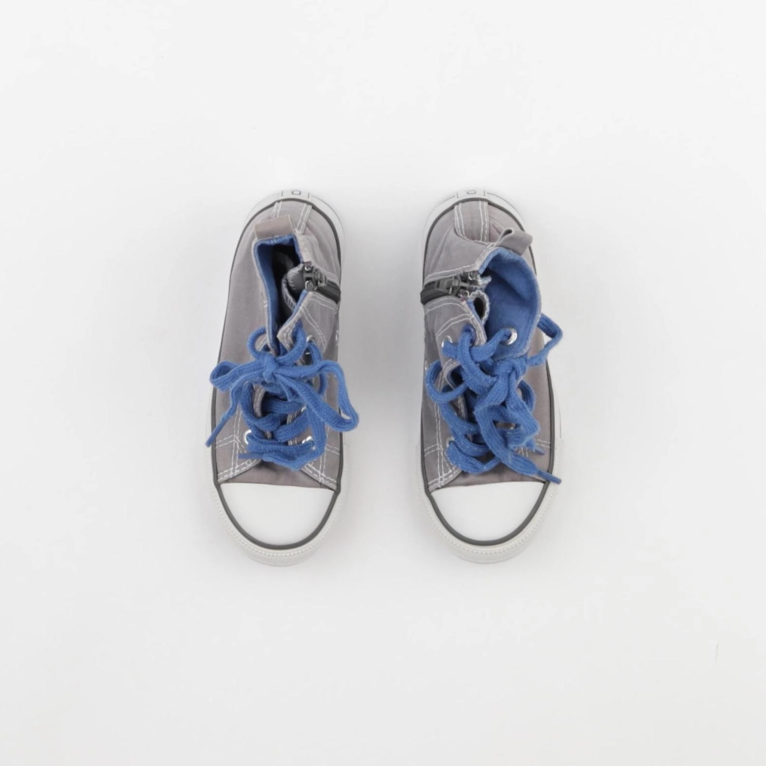 Okaidi - tennis à scratch/ lacets gris - pointure 26