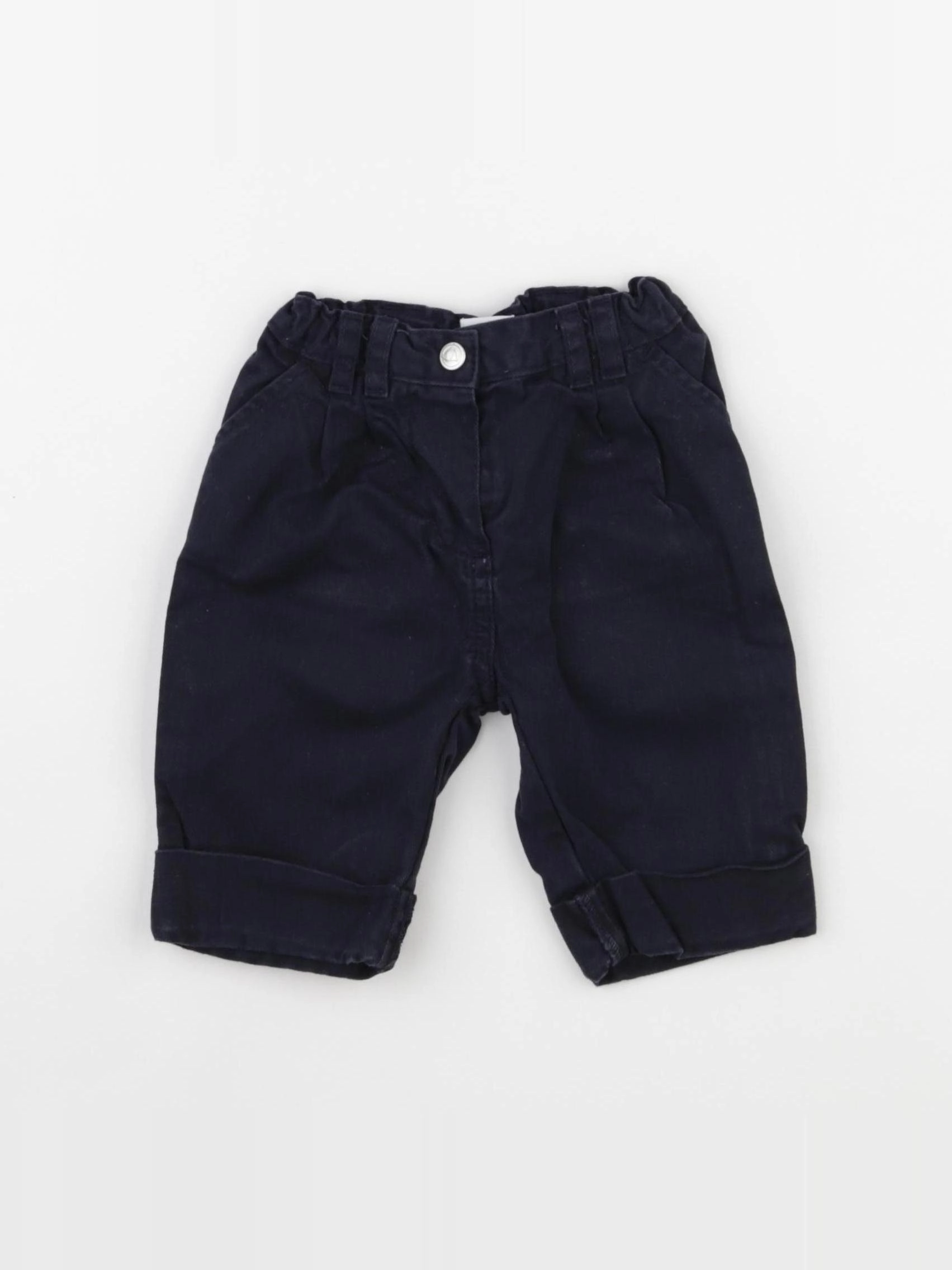 Petit Bateau - pantalon bleu - 3 mois