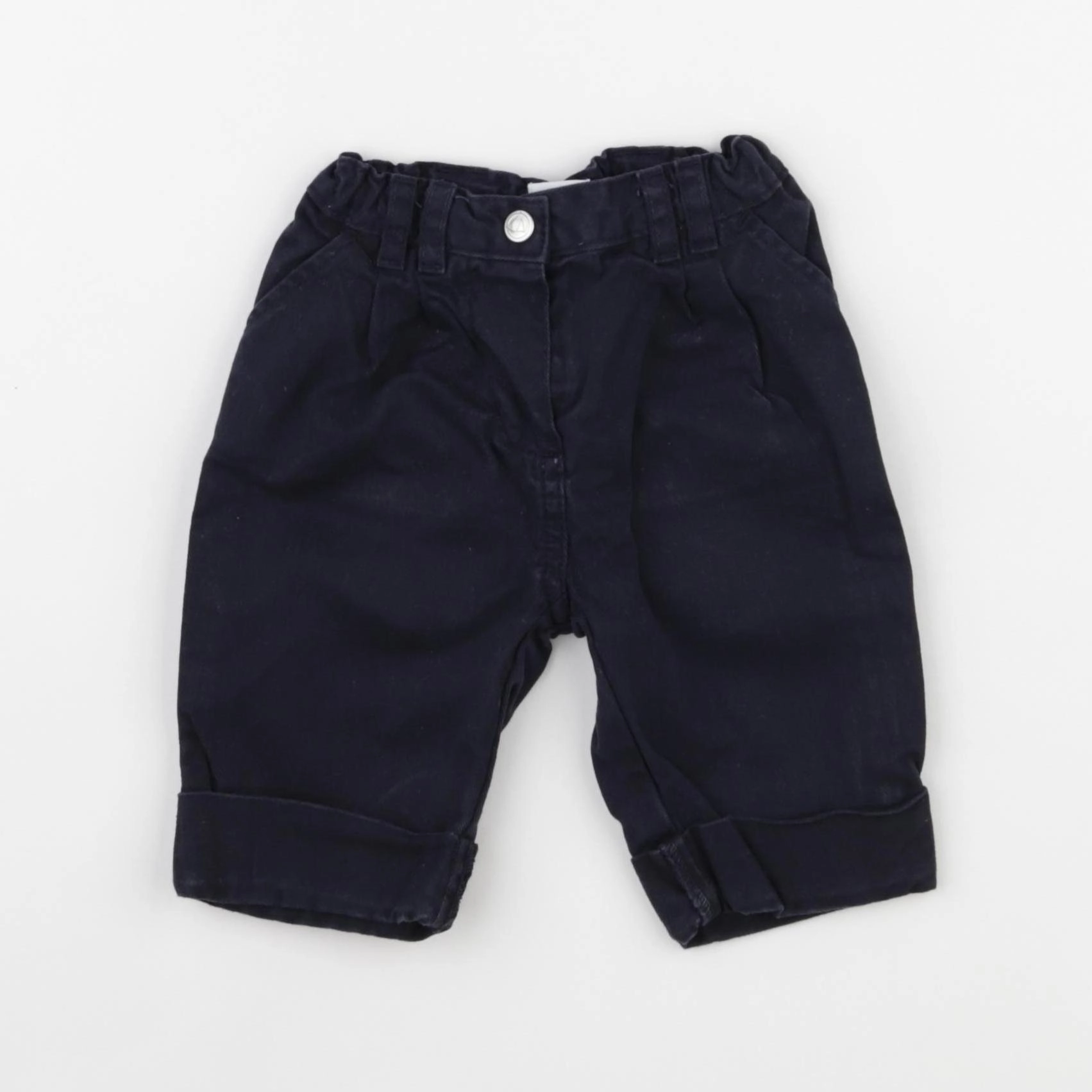 Petit Bateau - pantalon bleu - 3 mois
