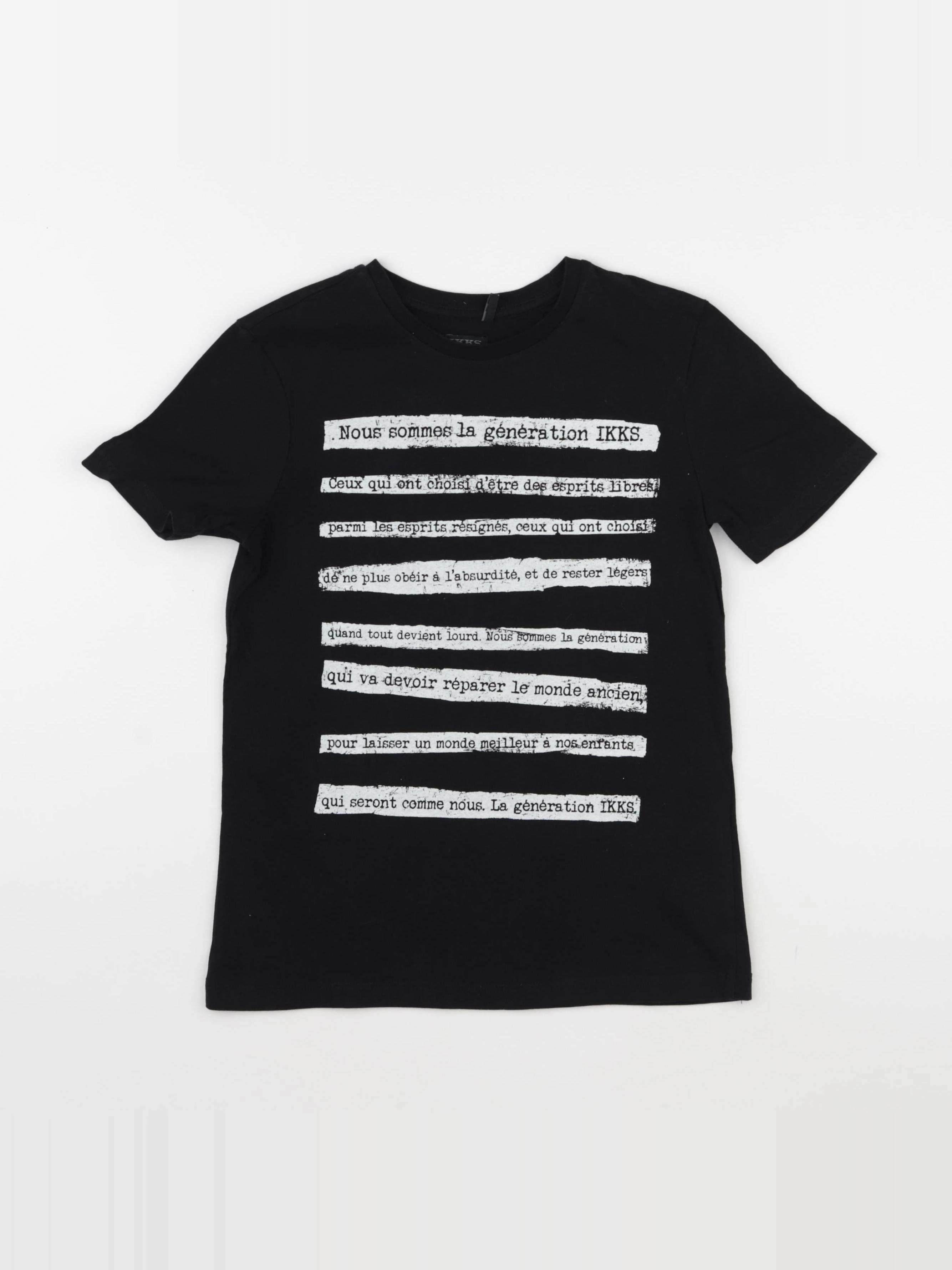 IKKS - tee-shirt noir - 10 ans