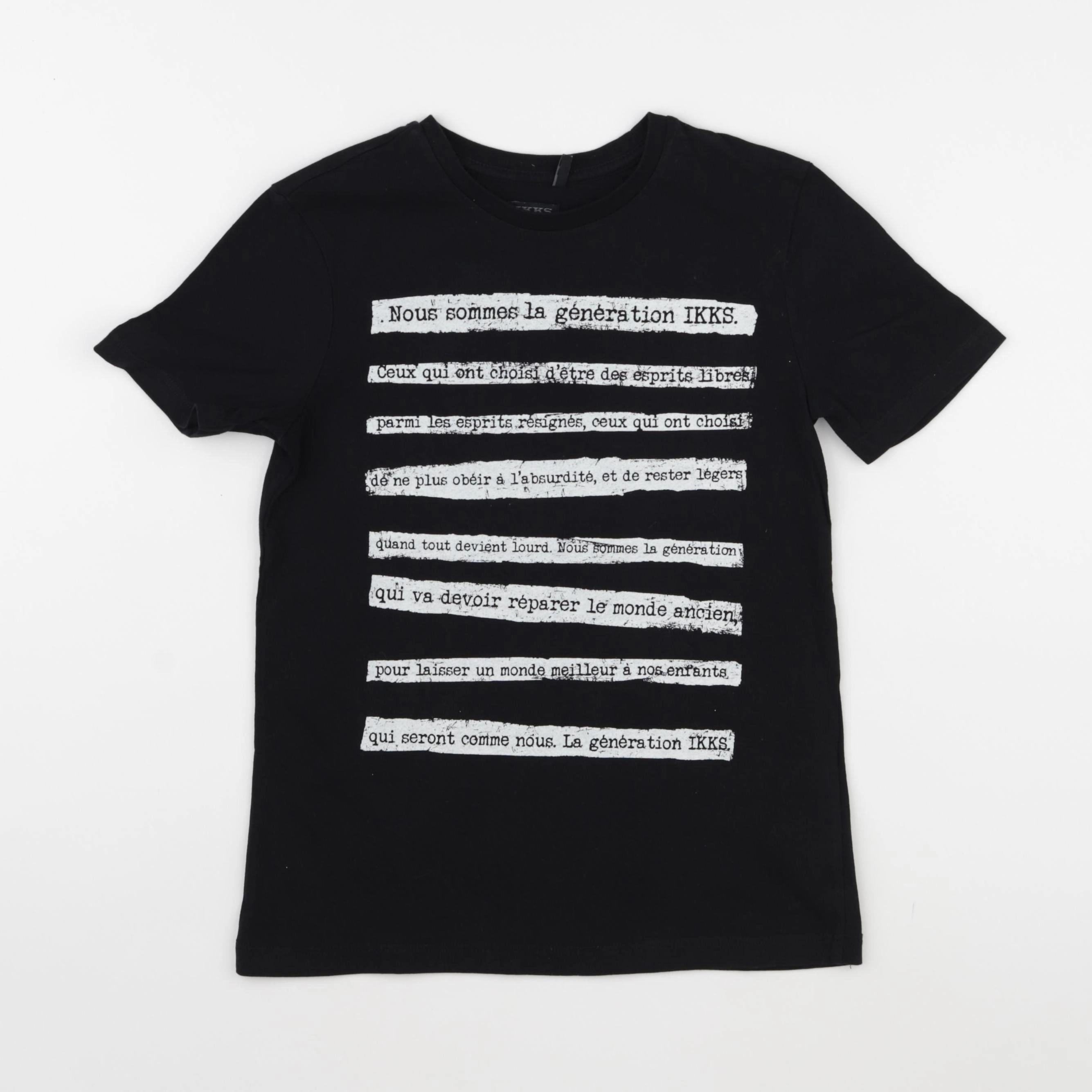 IKKS - tee-shirt noir - 10 ans